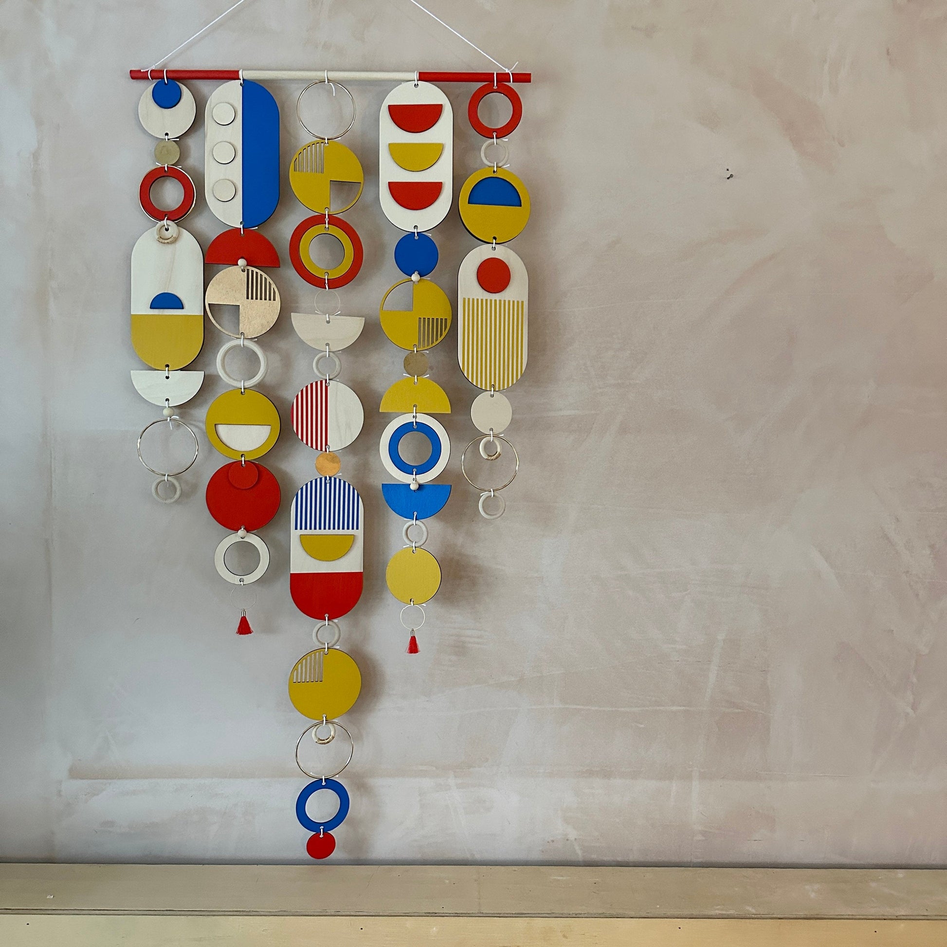 Bright Modern Wall Art - Geometric Artwork - colourful Home Decor - New Home Decor - Large Centre Piece Art - Big Wall Tapestry - Primary