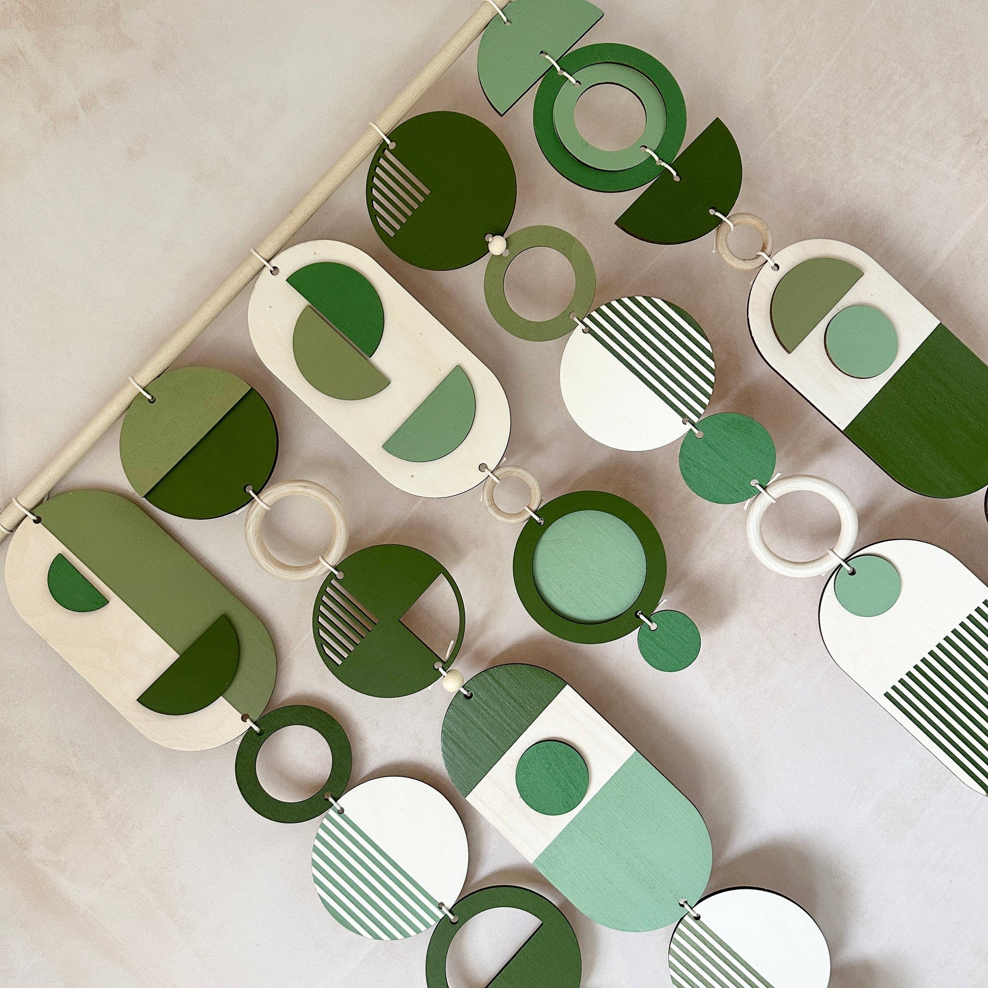 Green Wall Art - Geometric Artwork - Minimal Home Decor - Green Boho Decor- Large Centre Piece Art - Big Wall Tapestry - Large Artwork