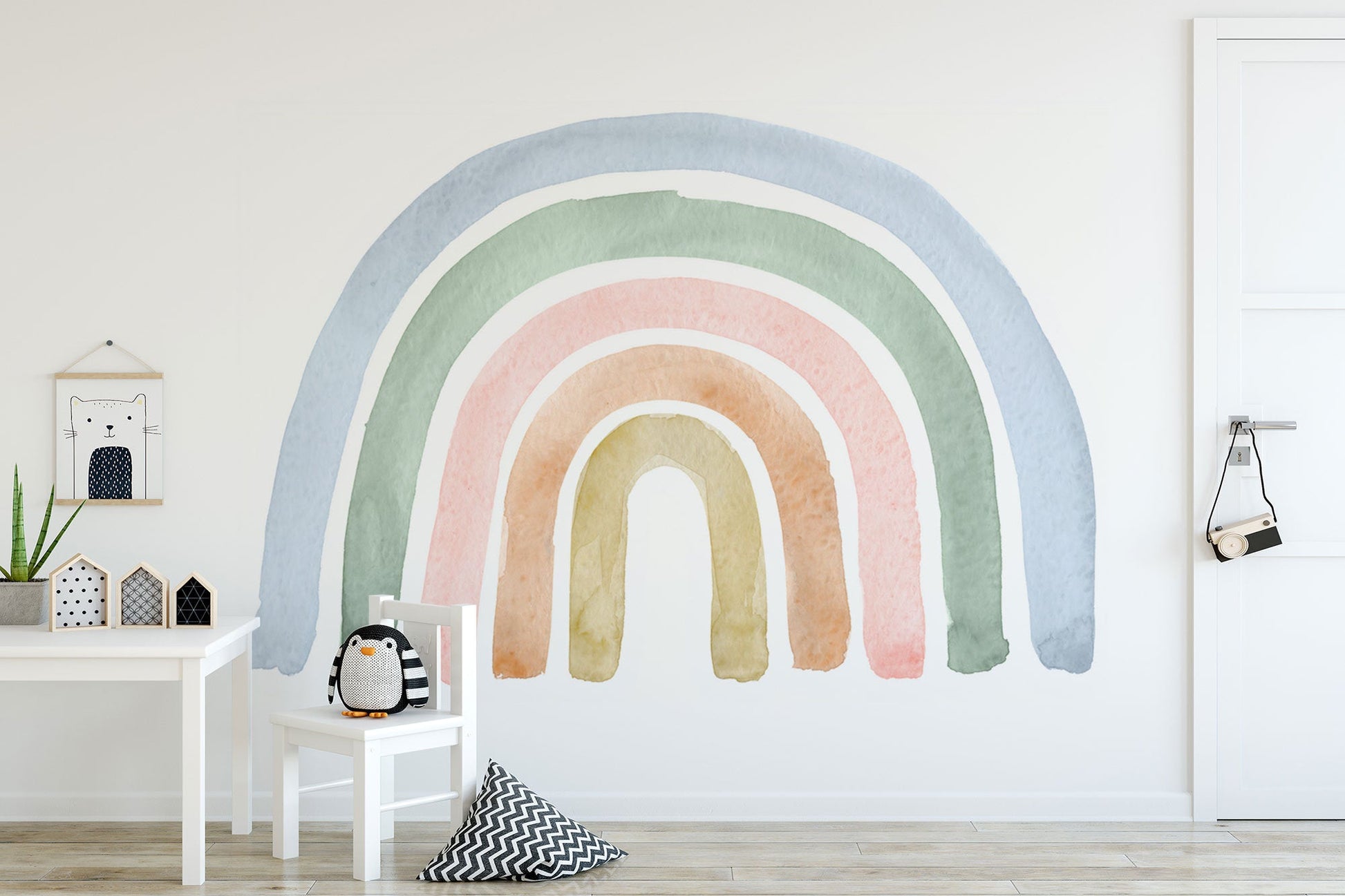 Rainbow Watercolour Wall Decal