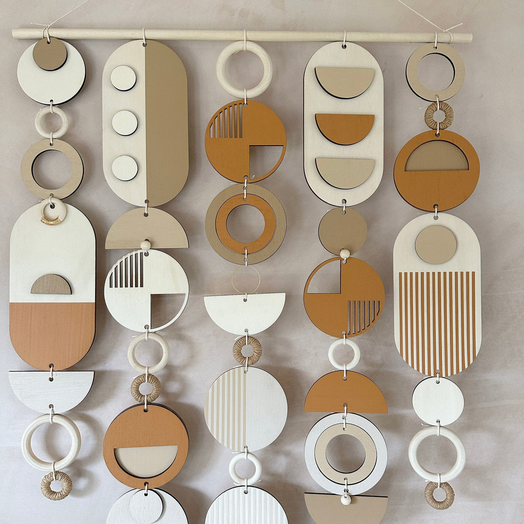 Desert Sand Wall Hanging - Geometric Art - Mid-Century Modern Home Decor - Earthy Tones Decor - Large Tapestry - Neutral Decor