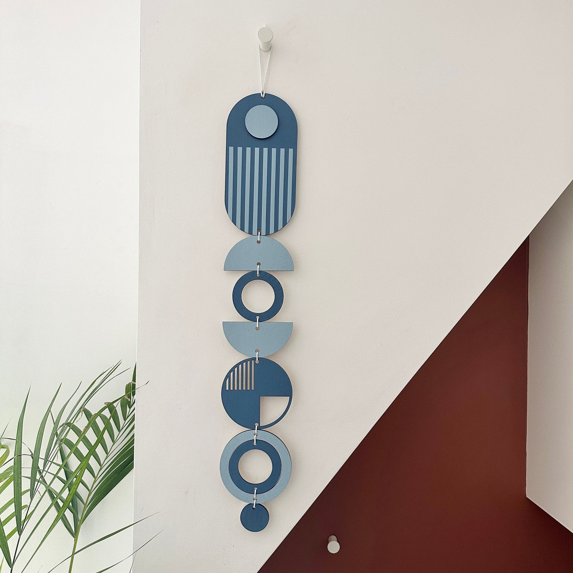 Bright Wall Hangings - Geometric Artwork - Colourful Home Decor - Fun Home Decor - Slim Wall Art - Long Wall Hanging - Fun Wall Art