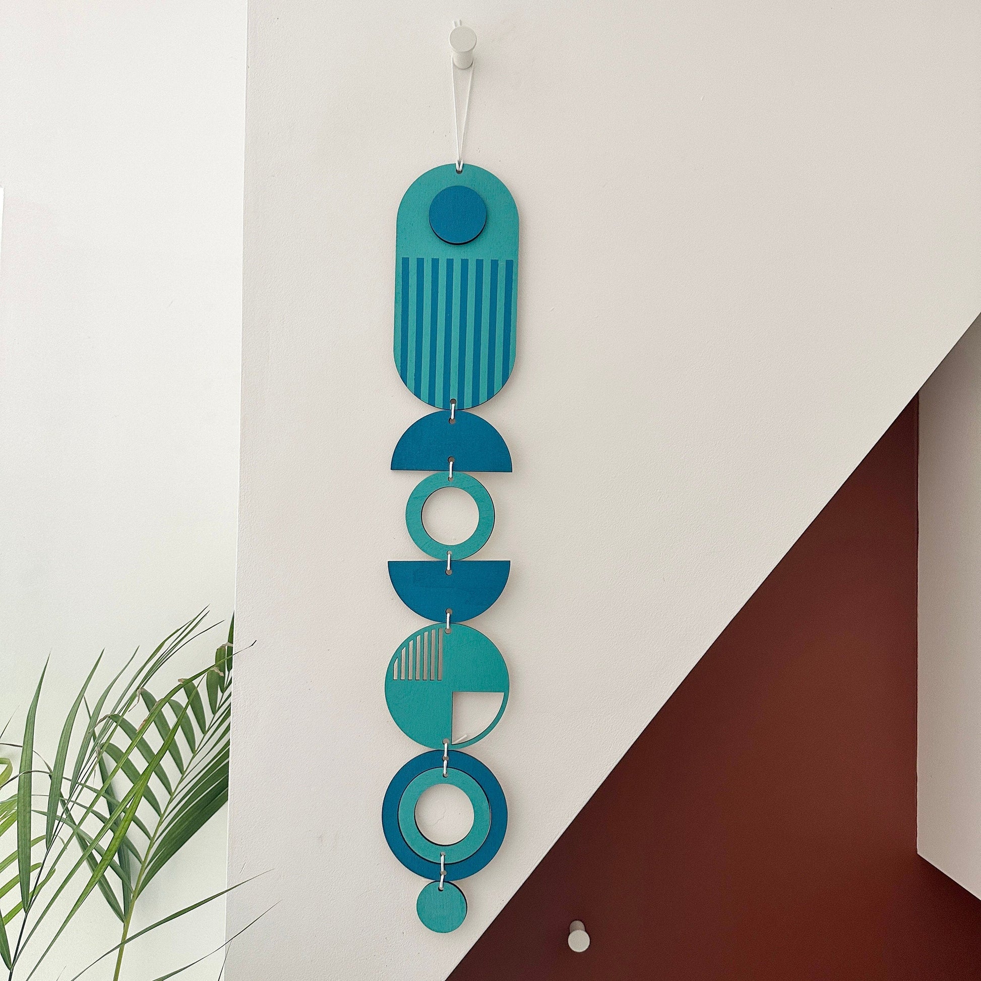 Bright Wall Hangings - Geometric Artwork - Colourful Home Decor - Fun Home Decor - Slim Wall Art - Long Wall Hanging - Fun Wall Art