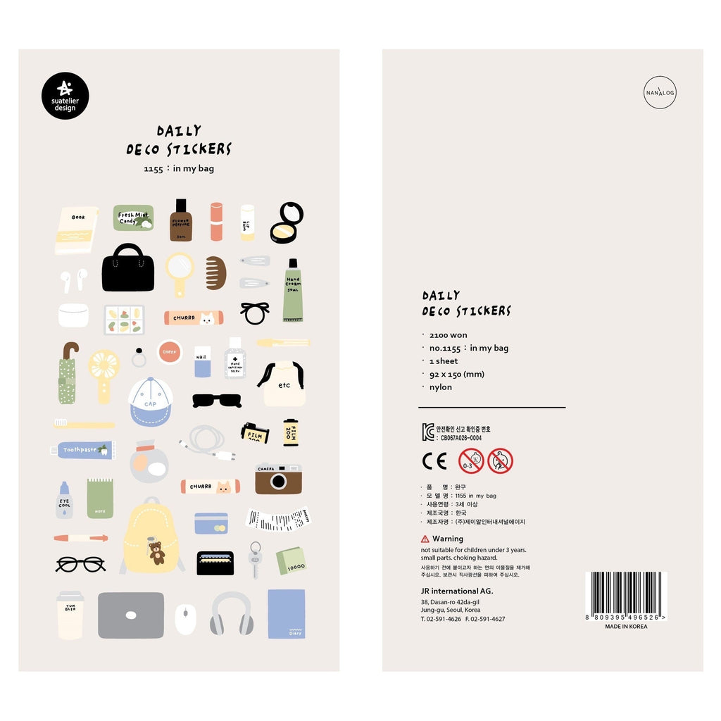 In My Bag Sticker Sheet