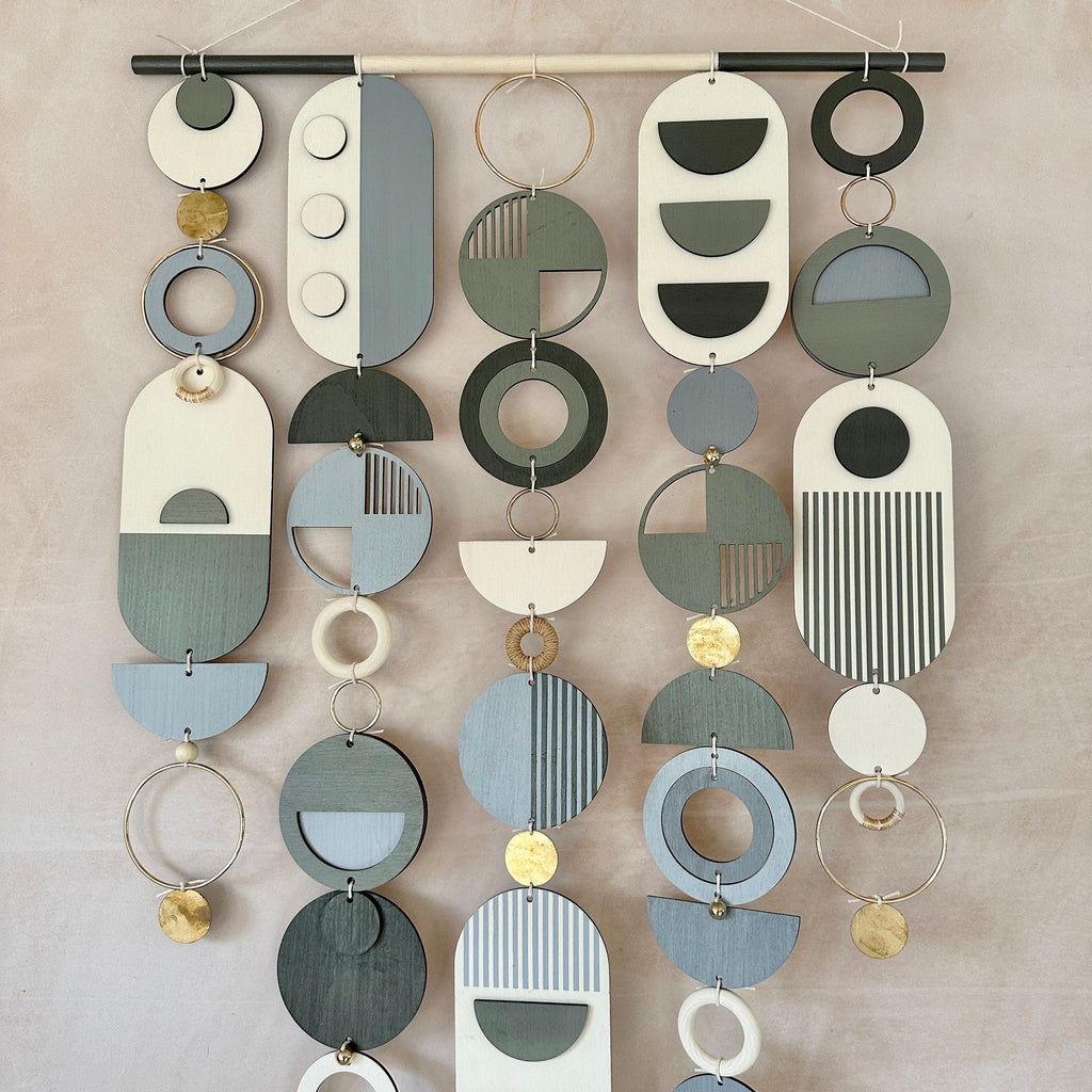 Black and Grey Wall Hanging - Dark Wall Art - Large Hanging Artwork - Hand Painted Decor - Modern Style Art - Monochrome Wall Art - Dark Art