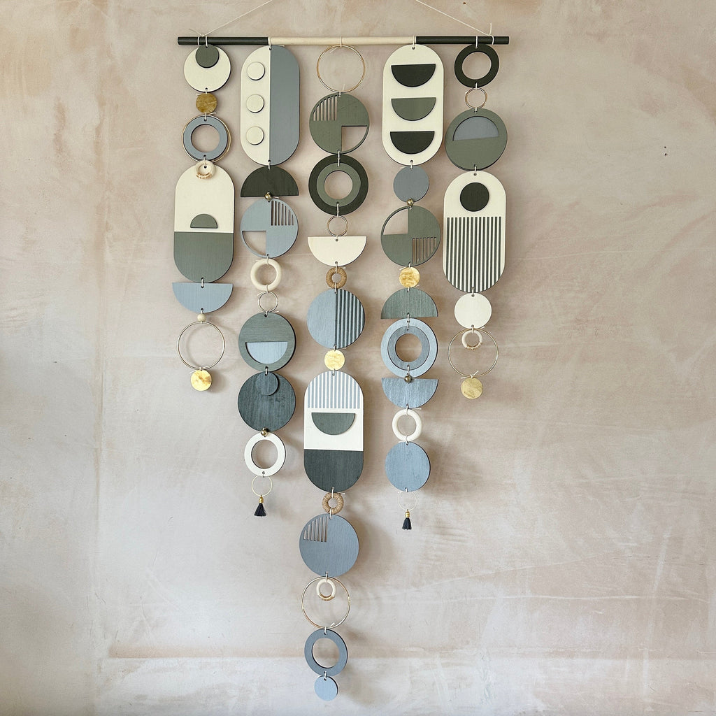 Black and Grey Wall Hanging - Dark Wall Art - Large Hanging Artwork - Hand Painted Decor - Modern Style Art - Monochrome Wall Art - Dark Art