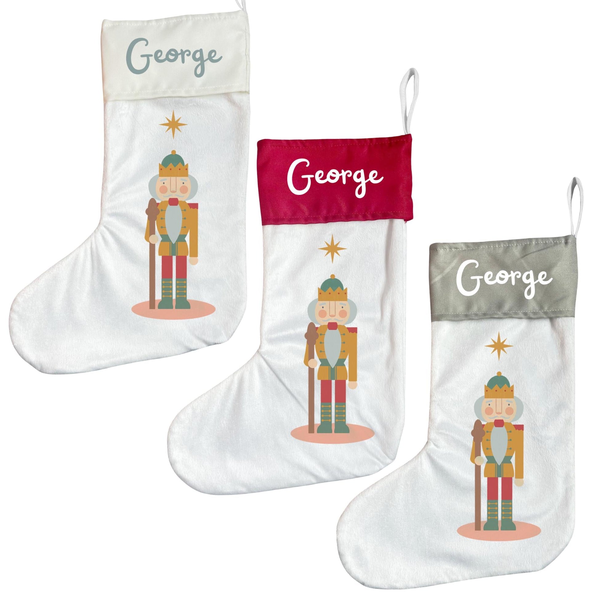 Personalised Christmas Stocking with Hand Drawn Design
