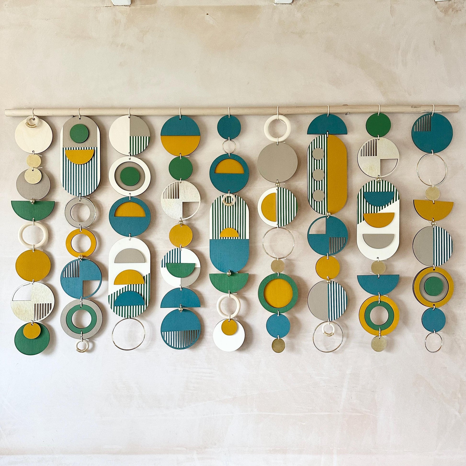 Large Wall Art - Over the Bed Decor - Geometric Pattern - Wood Art