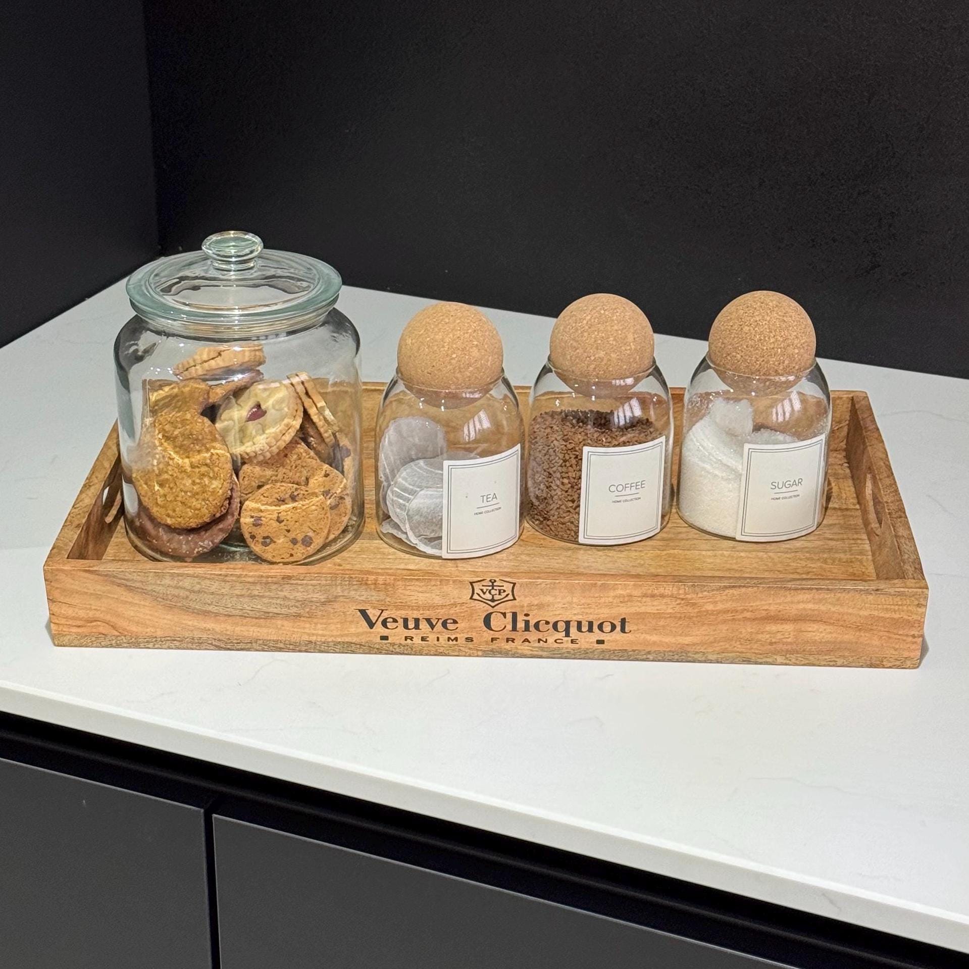 Moët & Chandon Wooden Serving Trays Champagne Butlers Crates Storage Boxes Natural Finish