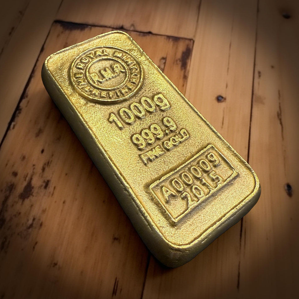 Cast Iron Gold Bullion Bar Paper Weight