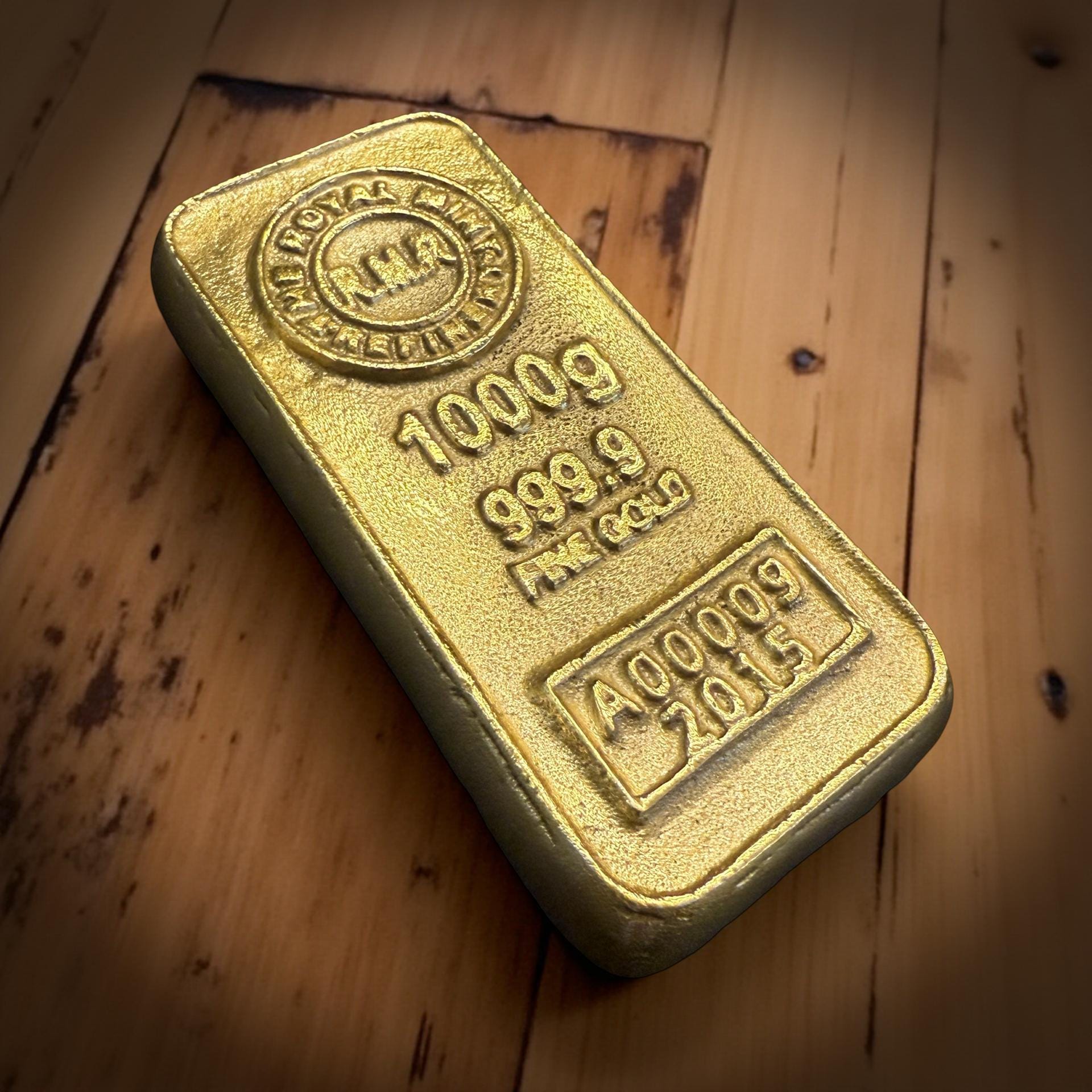 Cast Iron Gold Bullion Bar Paper Weight