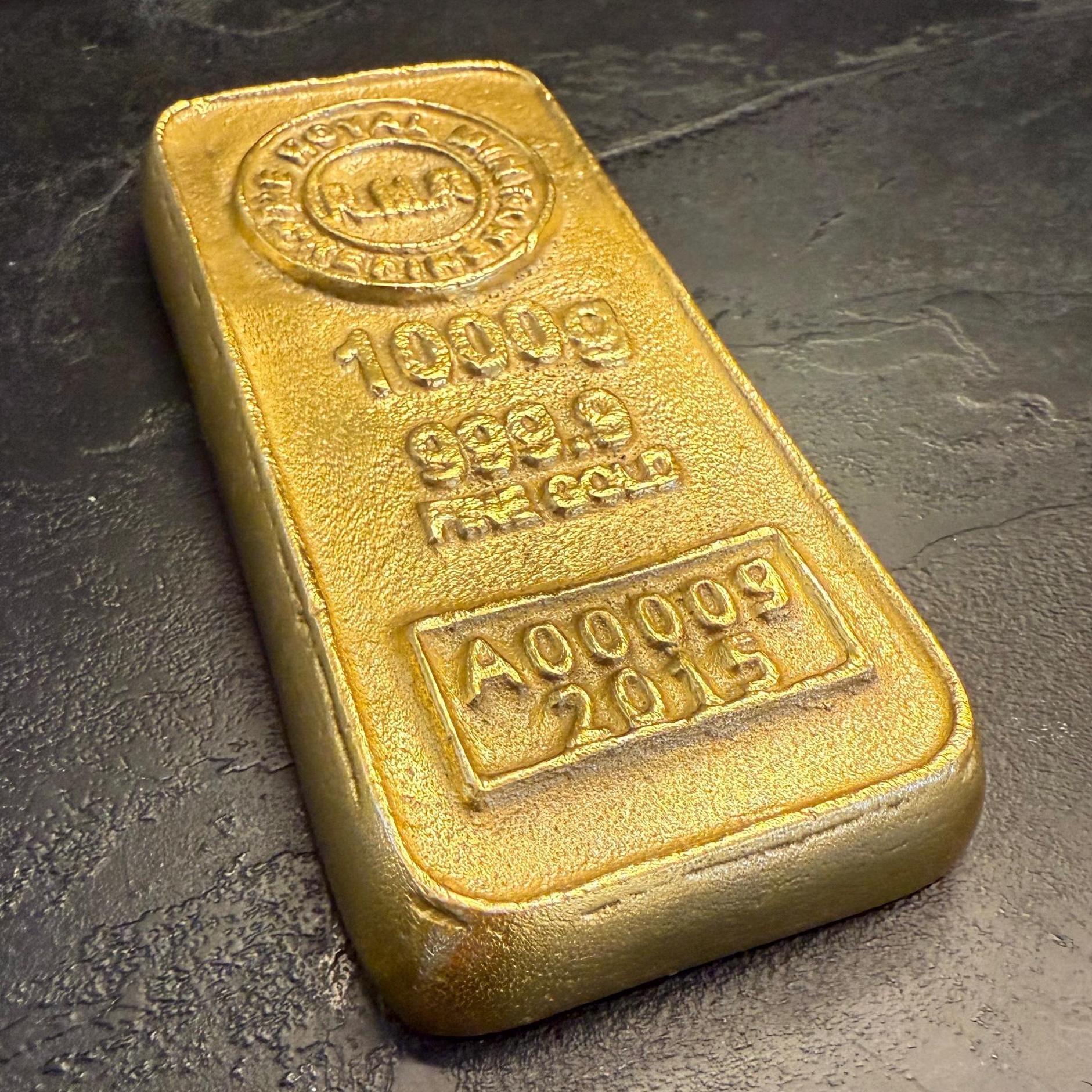 Cast Iron Gold Bullion Bar Paper Weight