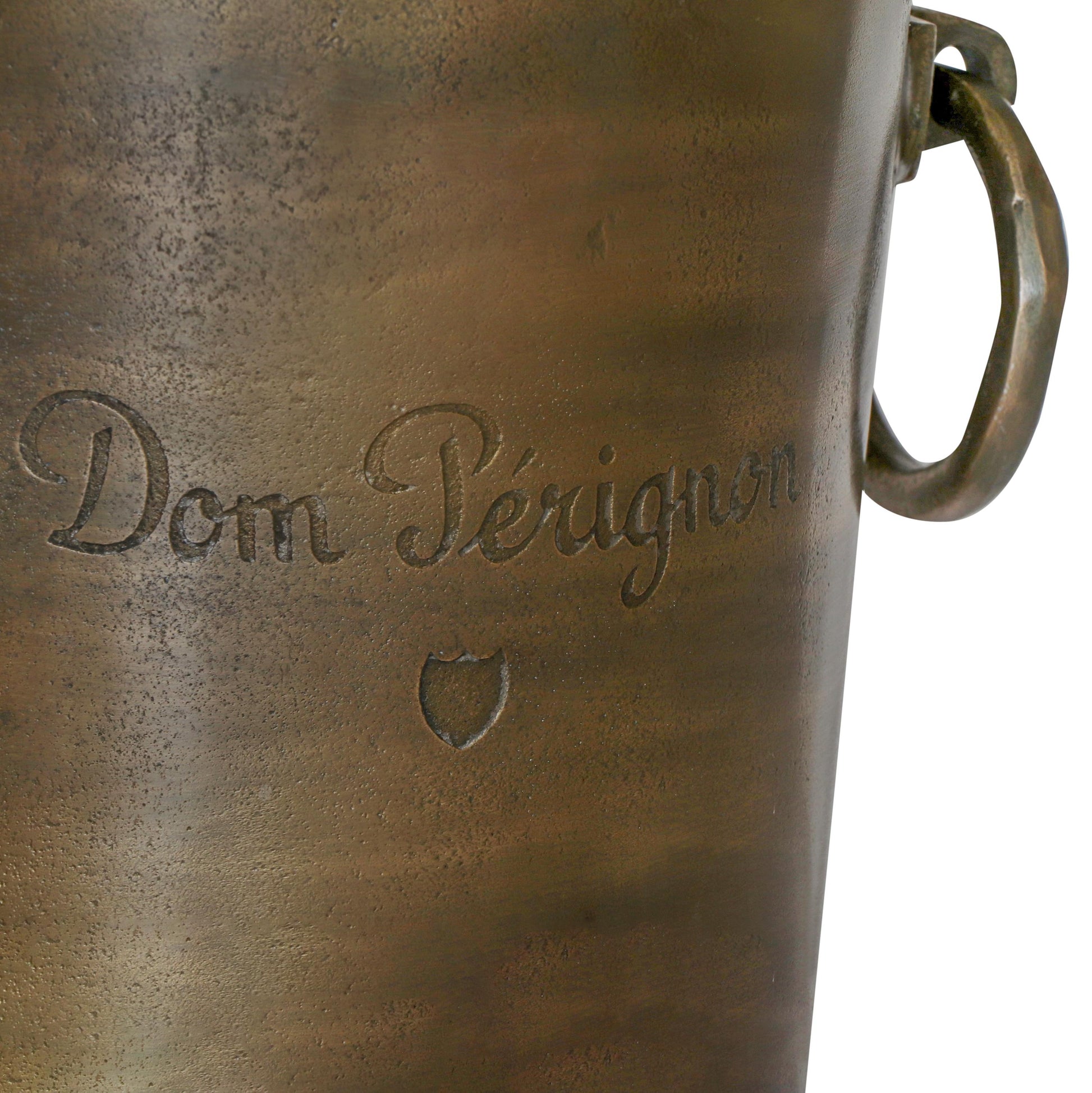 Dom Perignon Antique Brass ~ Solid Cast Engraved Champagne Floor Standing Ice Bucket | Wine Cooler