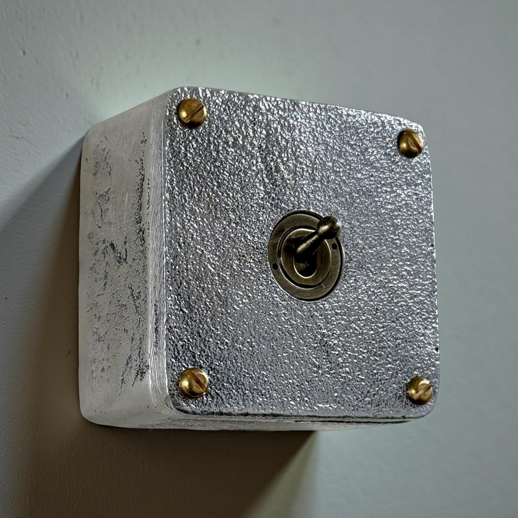 Single Gang Solid Cast Metal Surface Mounted Conduit Light Switch Industrial 2 Way - BS EN Approved Vintage Crabtree