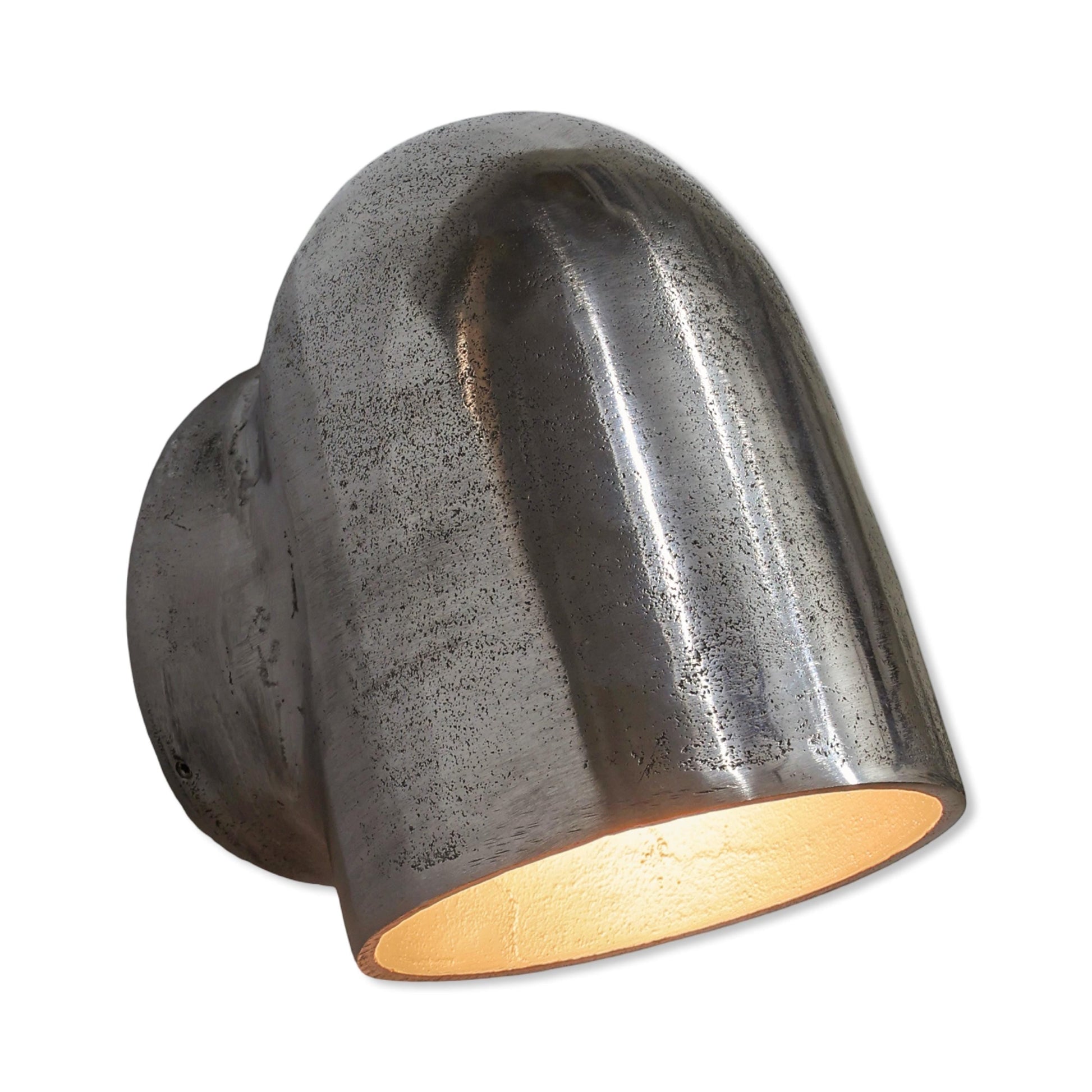 Hopton ~ Pewter Mast Down Light Solid Cast Wall Sconce