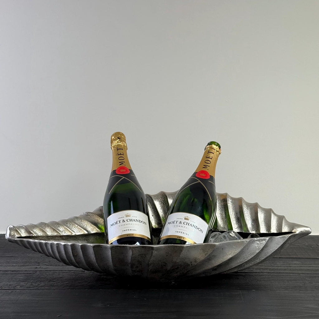 Clamshell Solid Cast Champagne Ice Bucket - Wine Cooler
