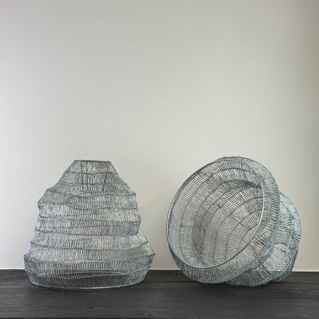 Walton ~ Beehive Large Silver Wire Mesh Lampshade Pendant Ceiling Light