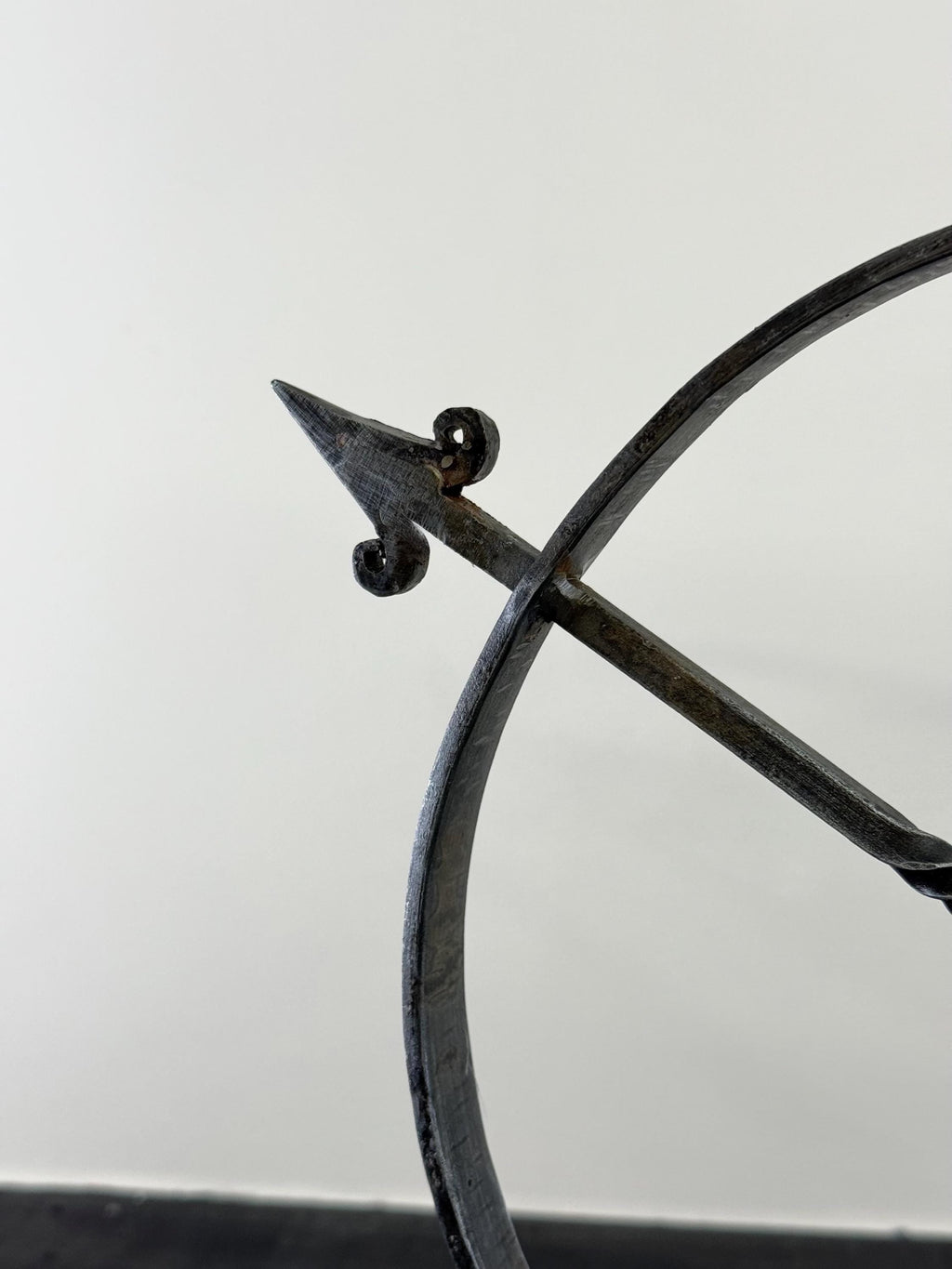 Armillary Arrow Solid Wrought Iron Sculpture