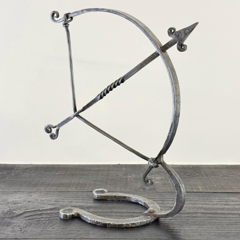 Armillary Arrow Solid Wrought Iron Sculpture