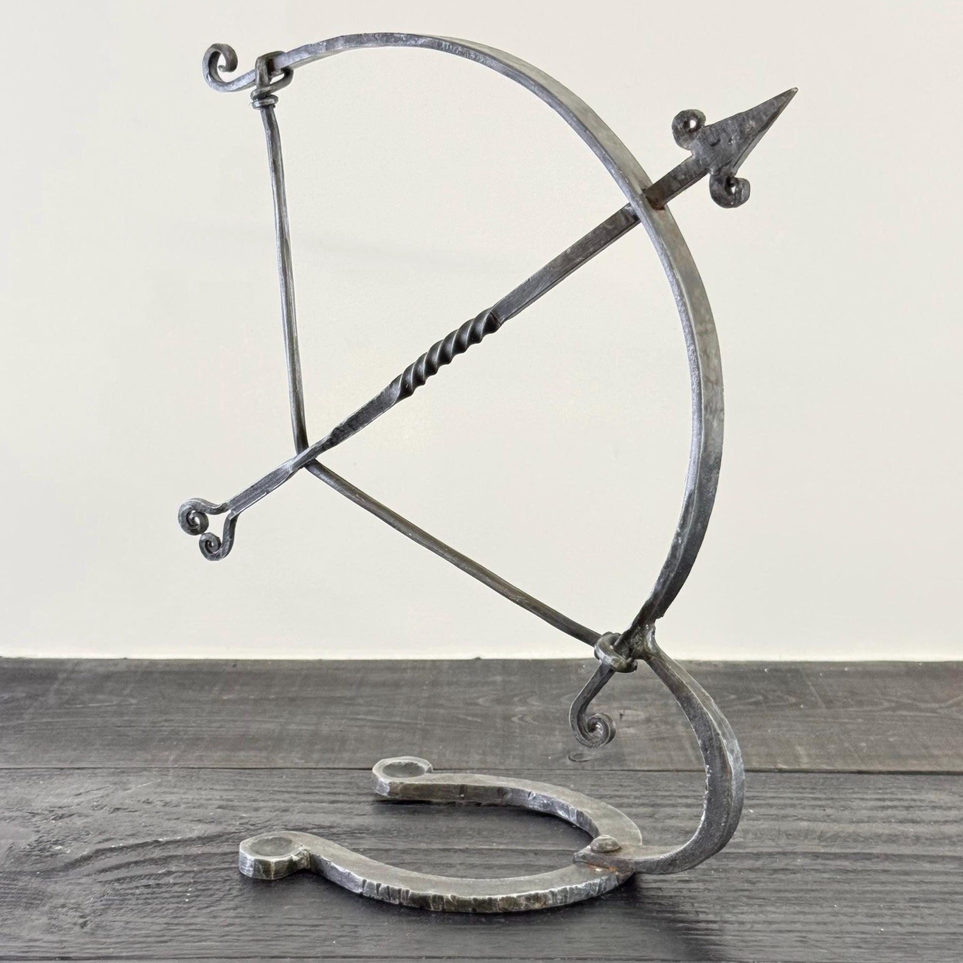 Armillary Arrow Solid Wrought Iron Sculpture