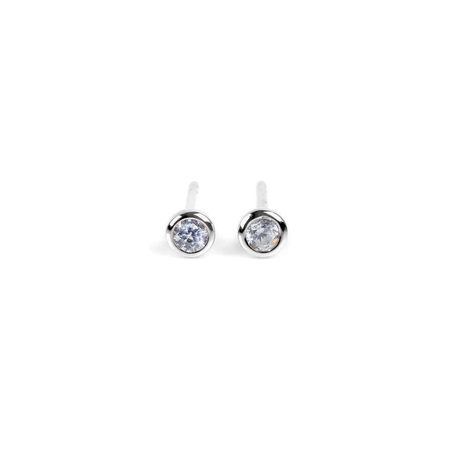 MyaMoon 4mm Zircon Dot Earrings – Elegant & Versatile by MyaMoon at www.brixbailey.com