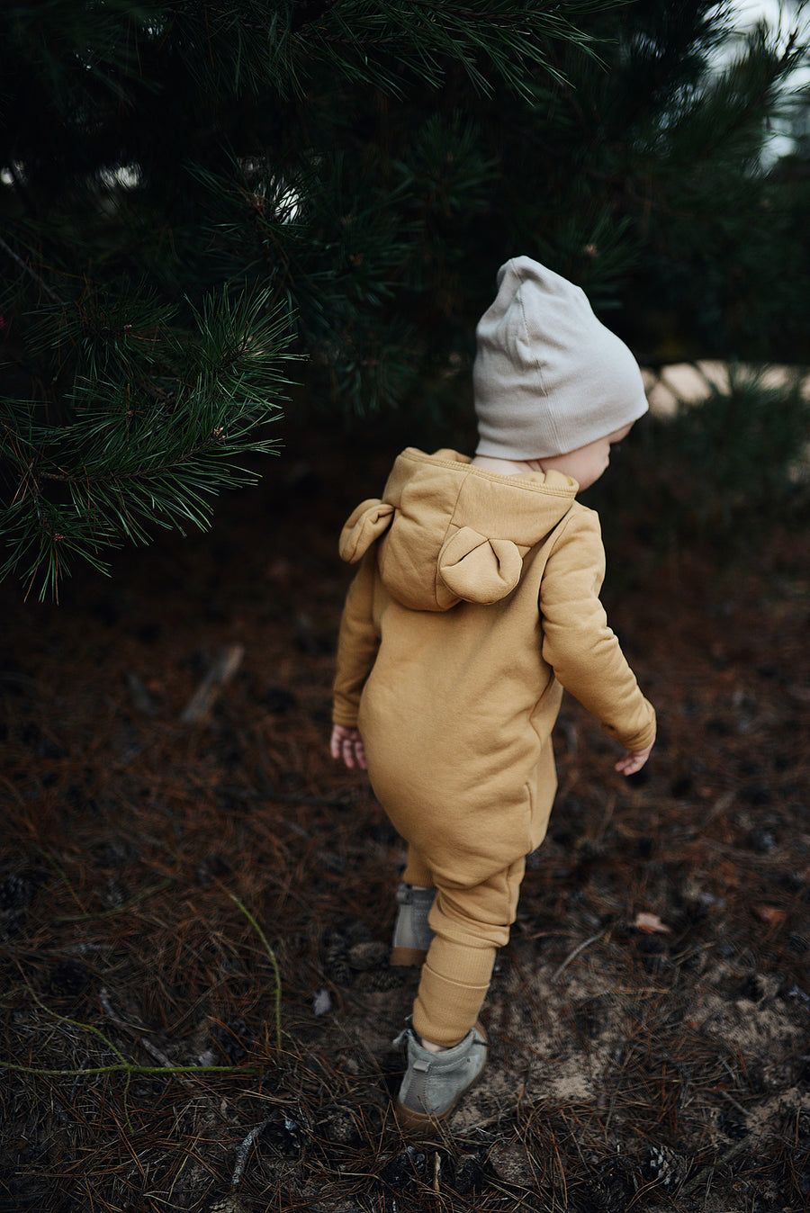 Cozy Bear-Eared Jumpsuit for Kids – Stretch Cotton Warmth by Zezuzulla at www.brixbailey.com