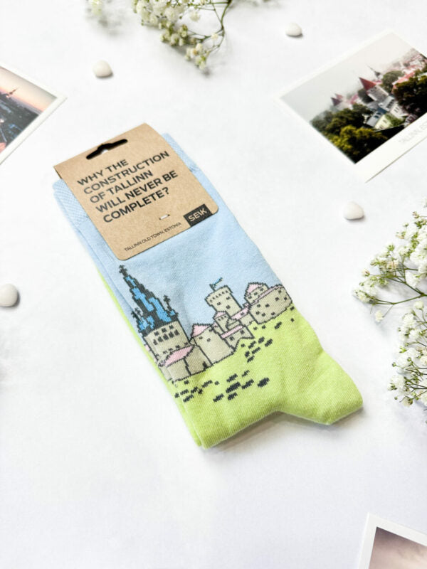 Colorful Tallinn Old Town Inspired Socks – Comfy & Stylish by SEIK at www.brixbailey.com