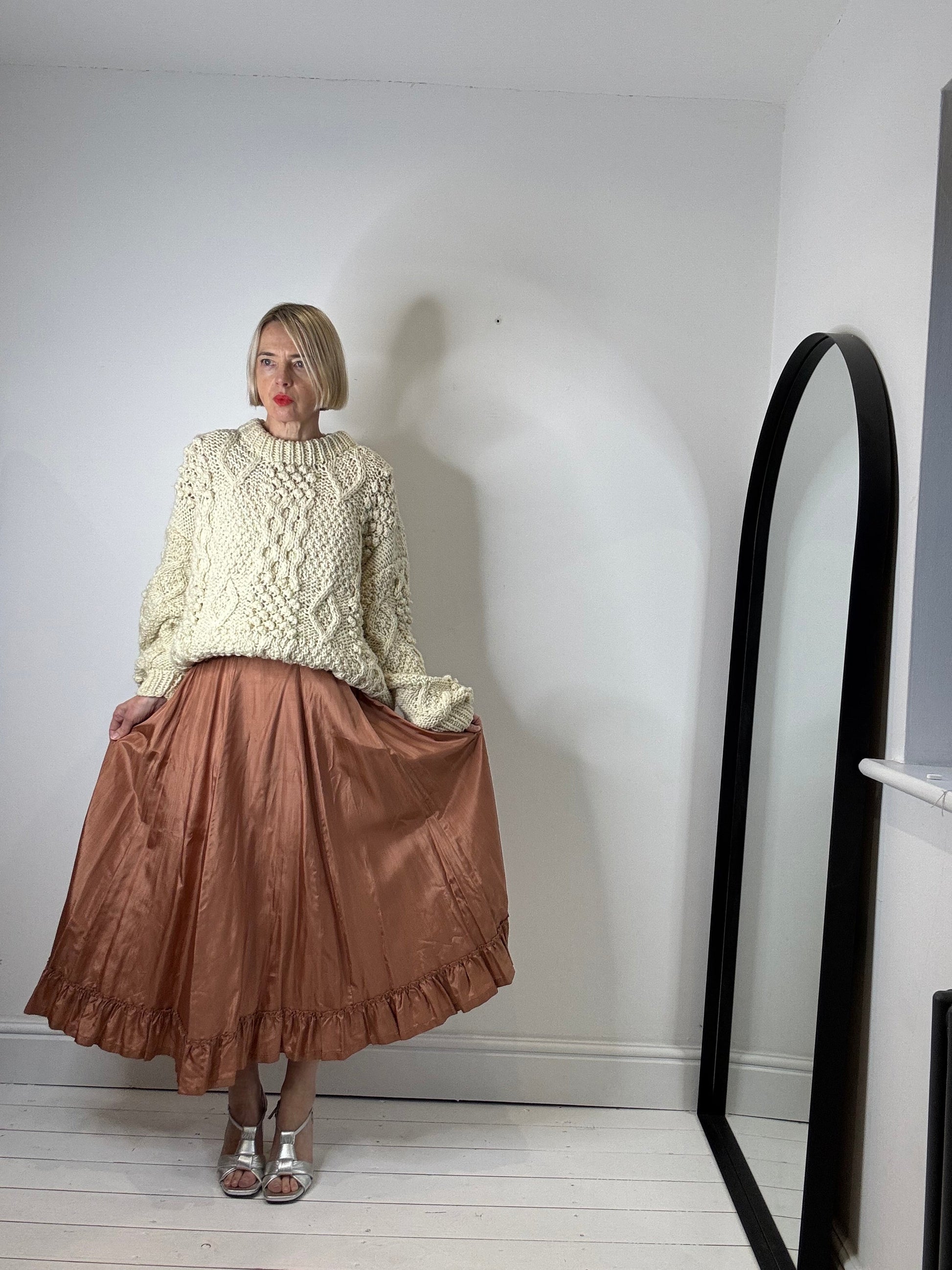 Vintage Handmade Lingerie Slip Skirt