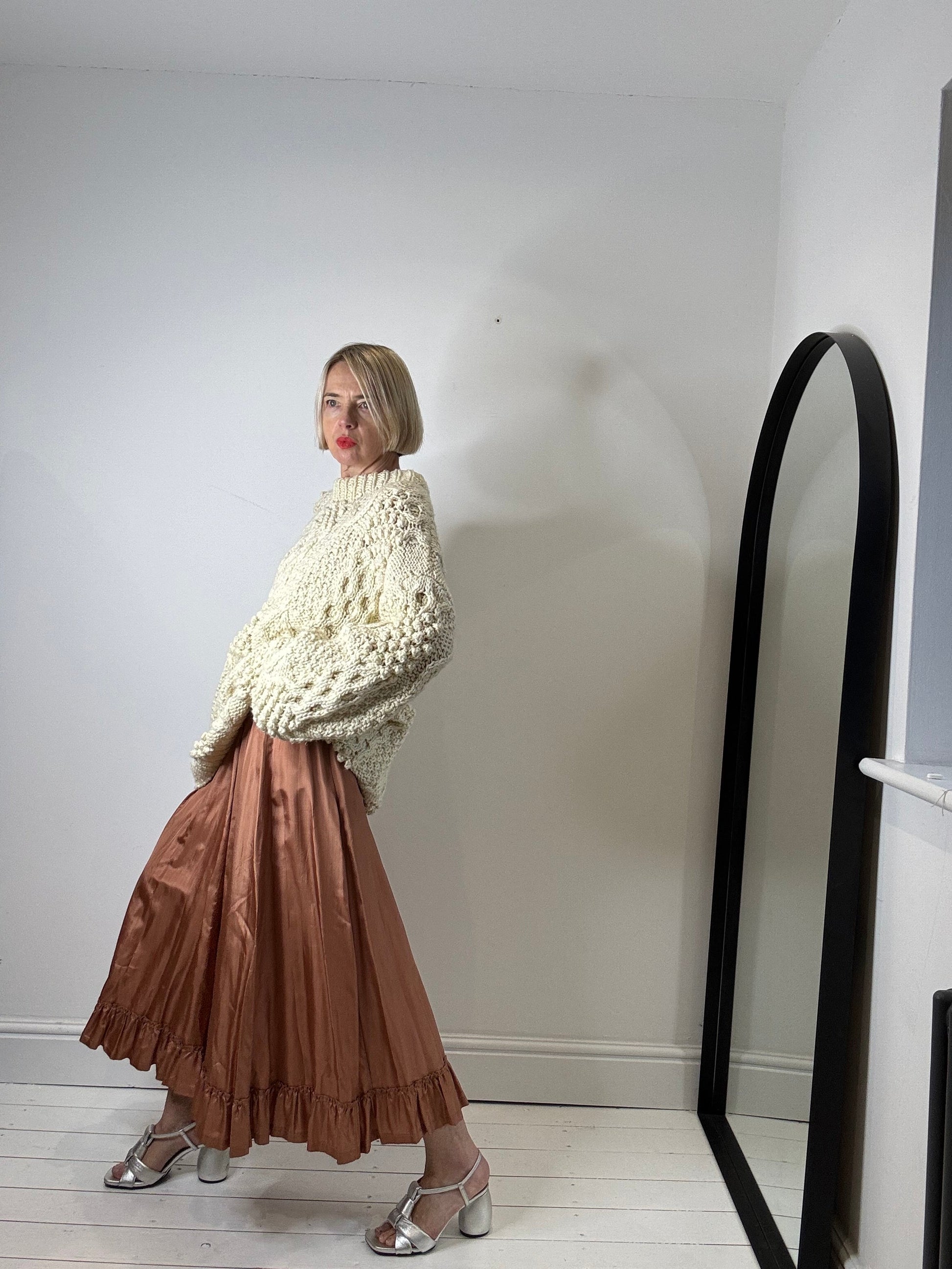 Vintage Handmade Lingerie Slip Skirt