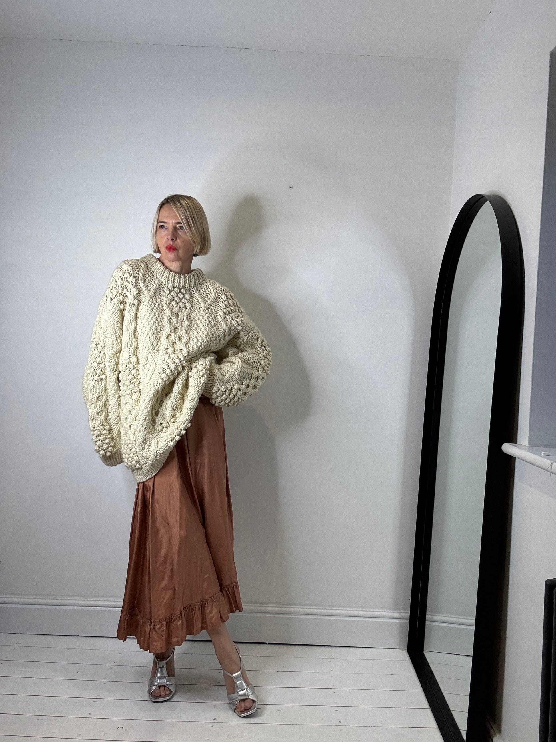 Vintage Handmade Lingerie Slip Skirt