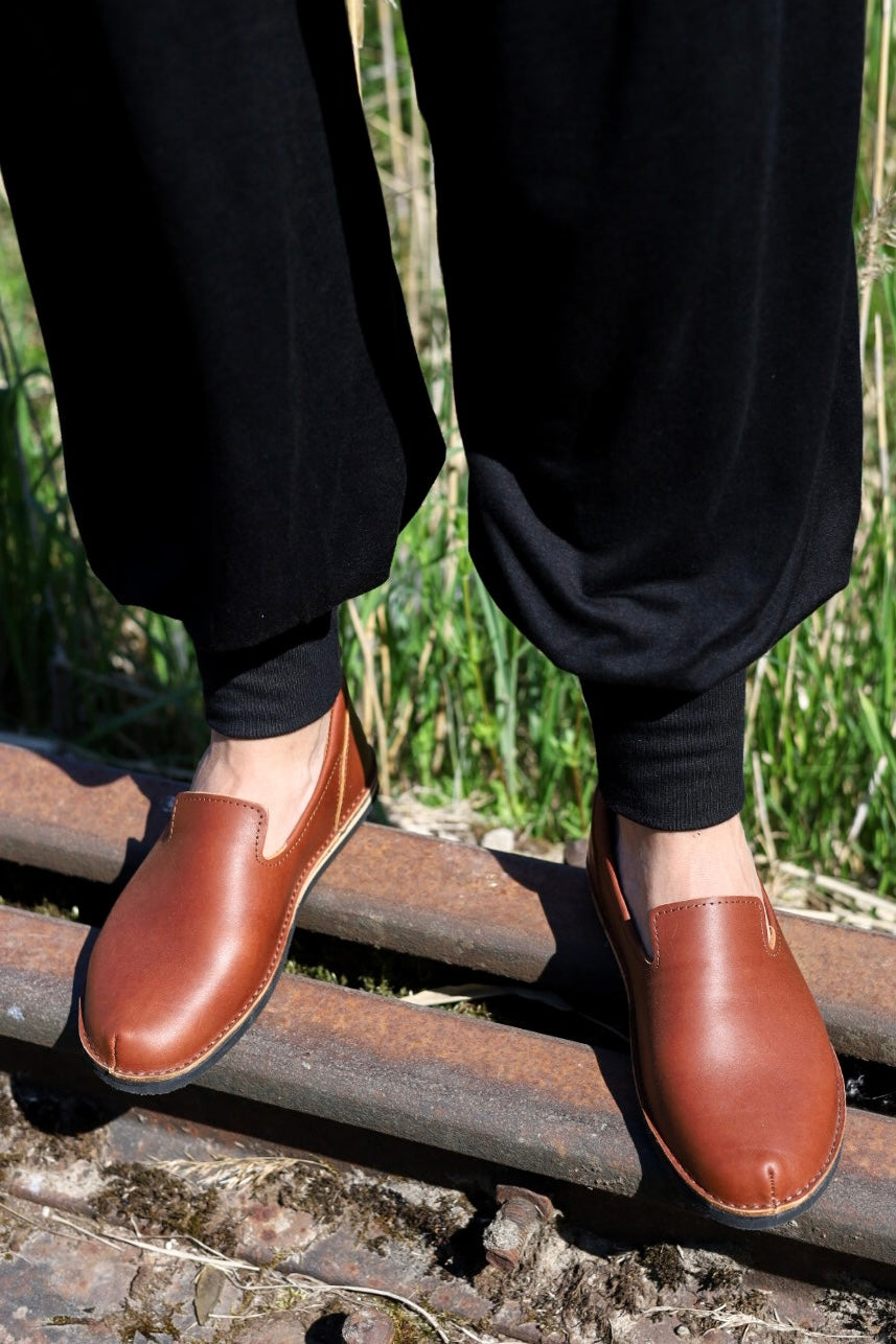 Elevated Heel Moccasins by TOKU - Handmade Leather Shoes for Comfort & Style by Omaking at www.brixbailey.com