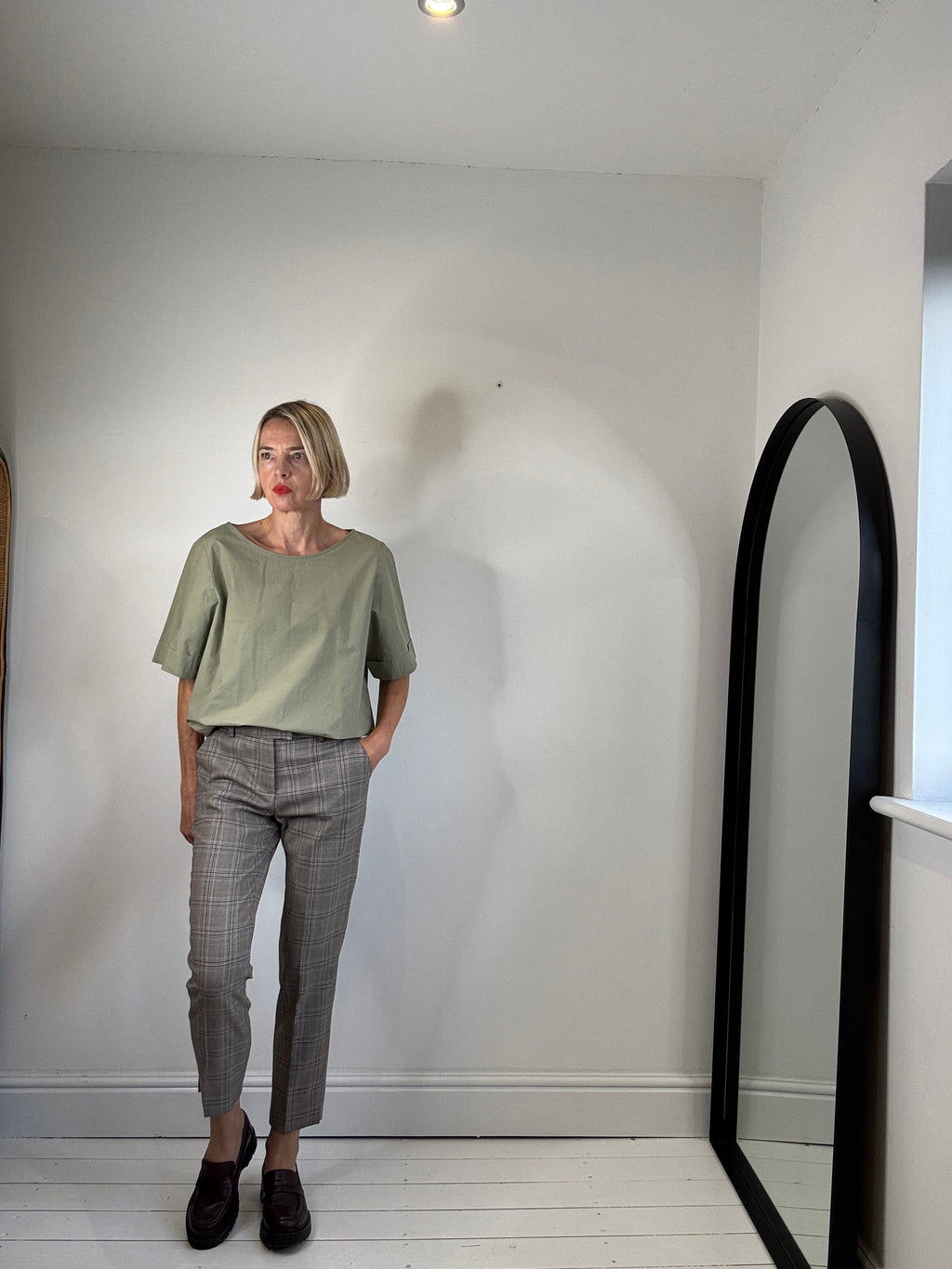 Wool Check Trouser in Prince of Wales Pattern