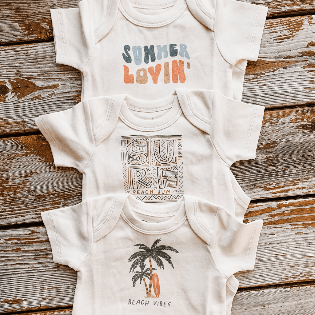 Graphic Summer Bodysuit in Organic Cotton
