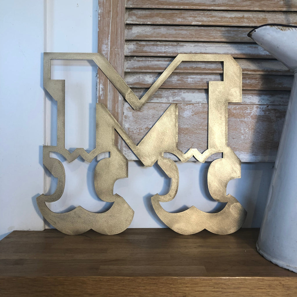 A-Z Rustic 5" or 12" Gold Metal Carnival Letters.