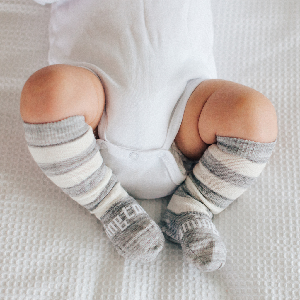 Pebble Knee High Merino Wool Socks for Baby