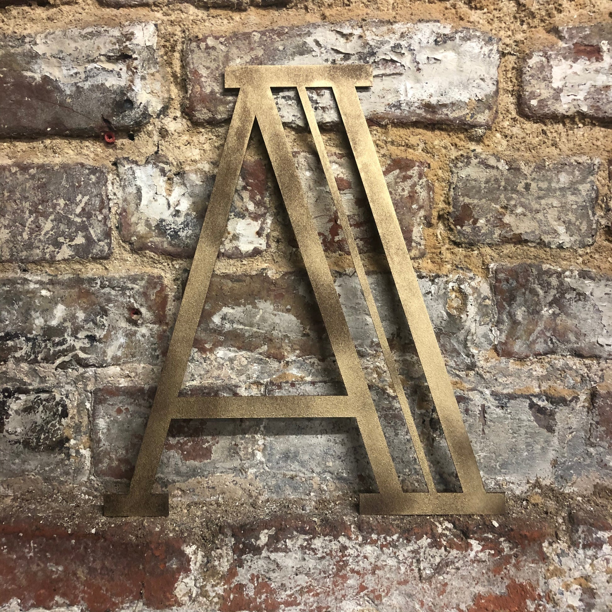 Gold Distressed 5" or 12" Art Deco Lettering A-Z 0-9