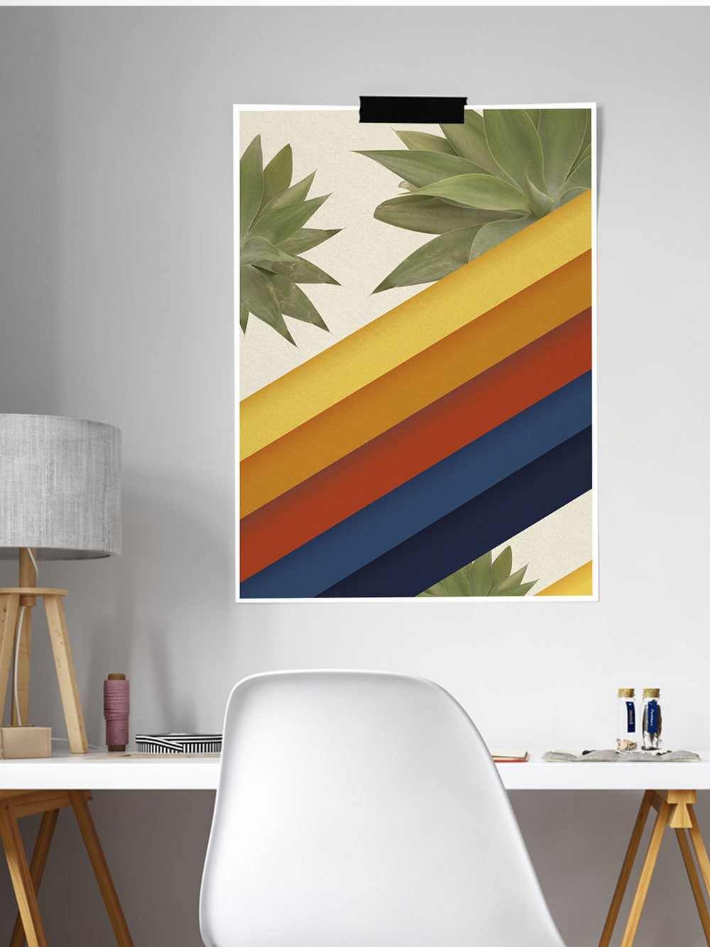 Retro Ramp Geometric Print
