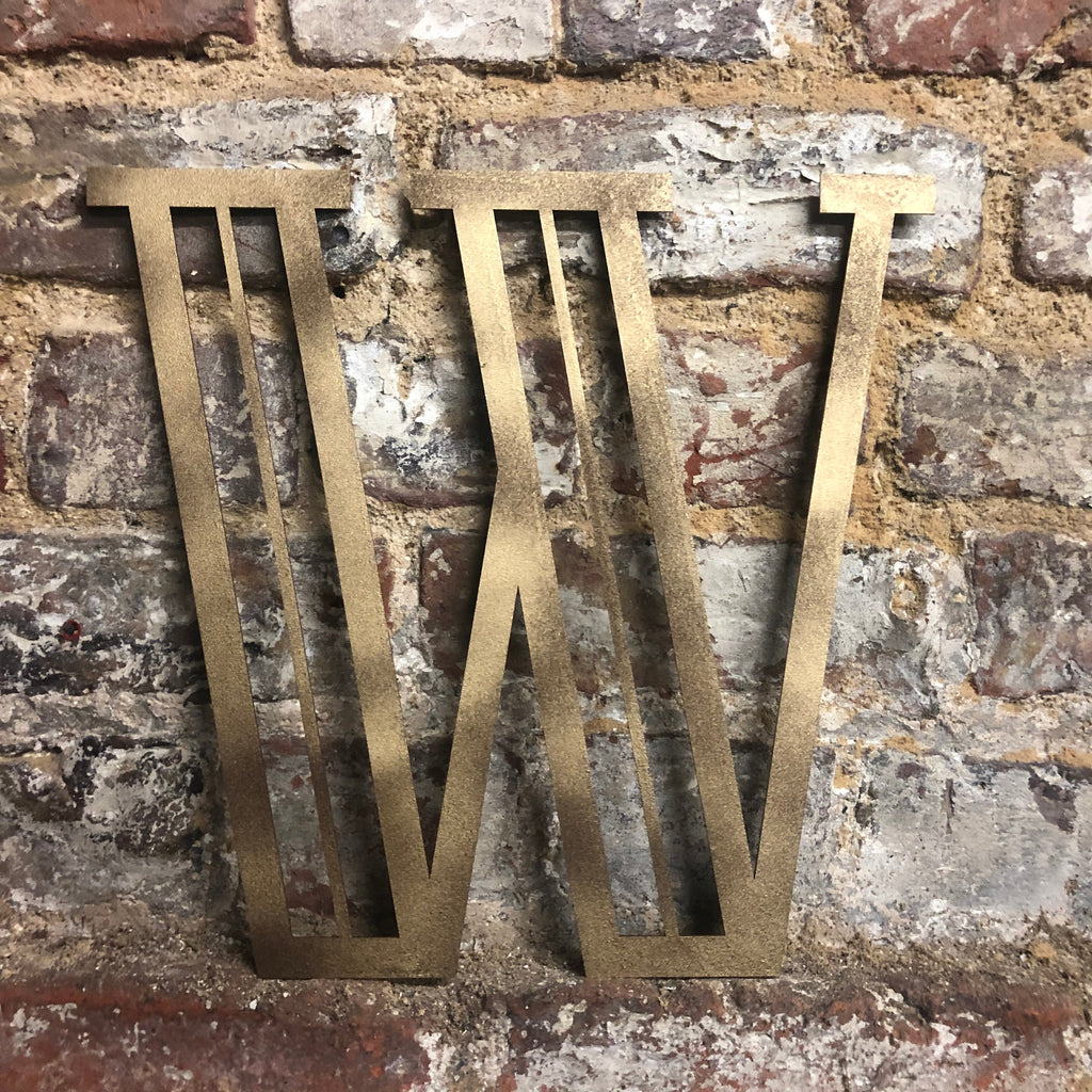 Gold Distressed 5" or 12" Art Deco Lettering A-Z 0-9