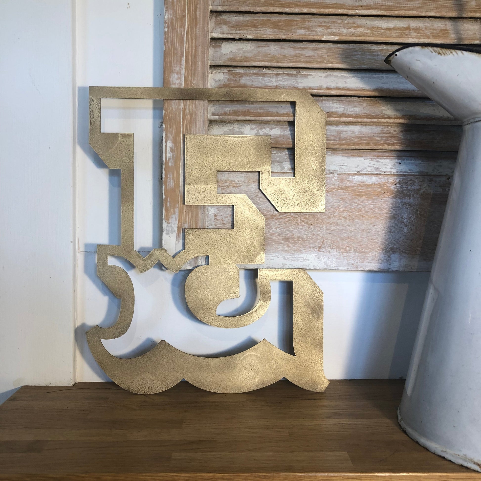 A-Z Rustic 5" or 12" Gold Metal Carnival Letters.