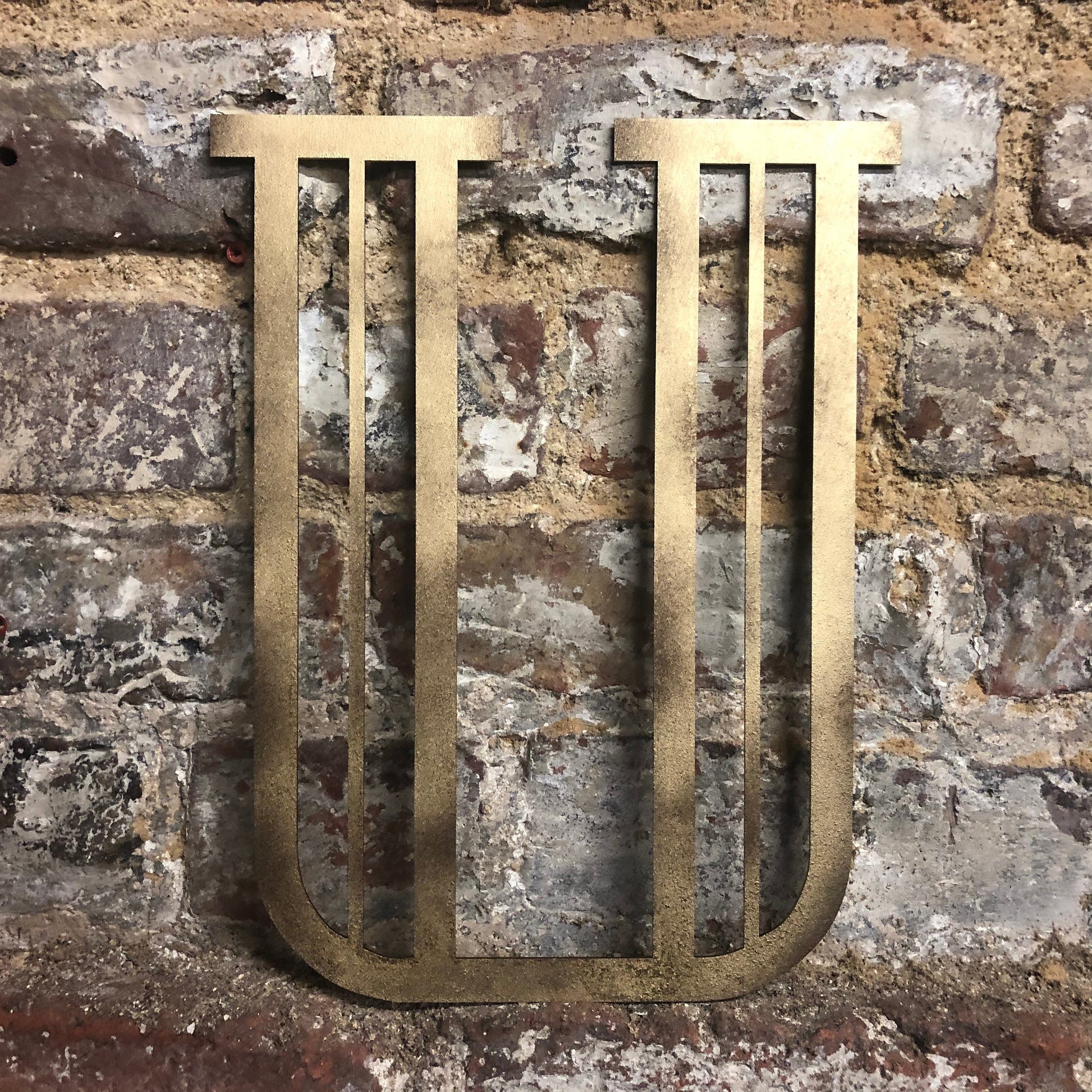 Gold Distressed 5" or 12" Art Deco Lettering A-Z 0-9