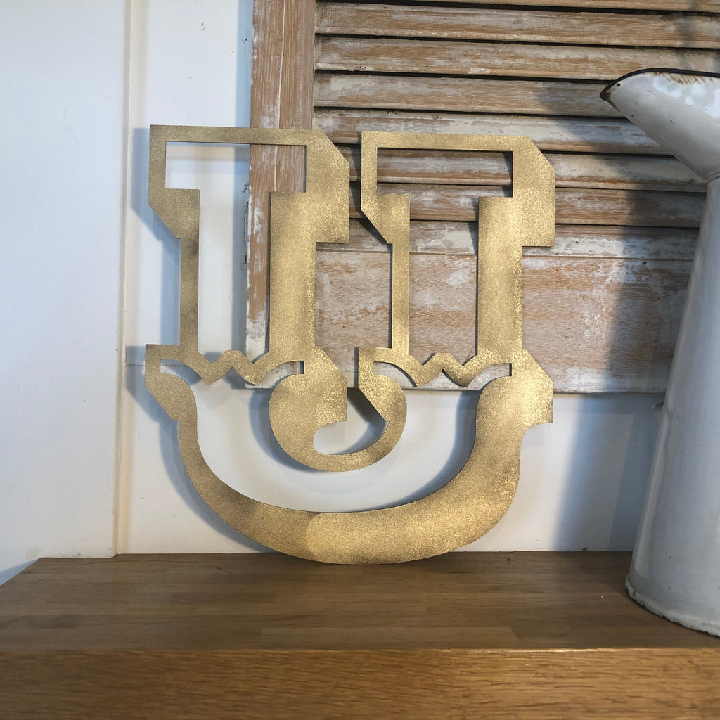 A-Z Rustic 5" or 12" Gold Metal Carnival Letters.