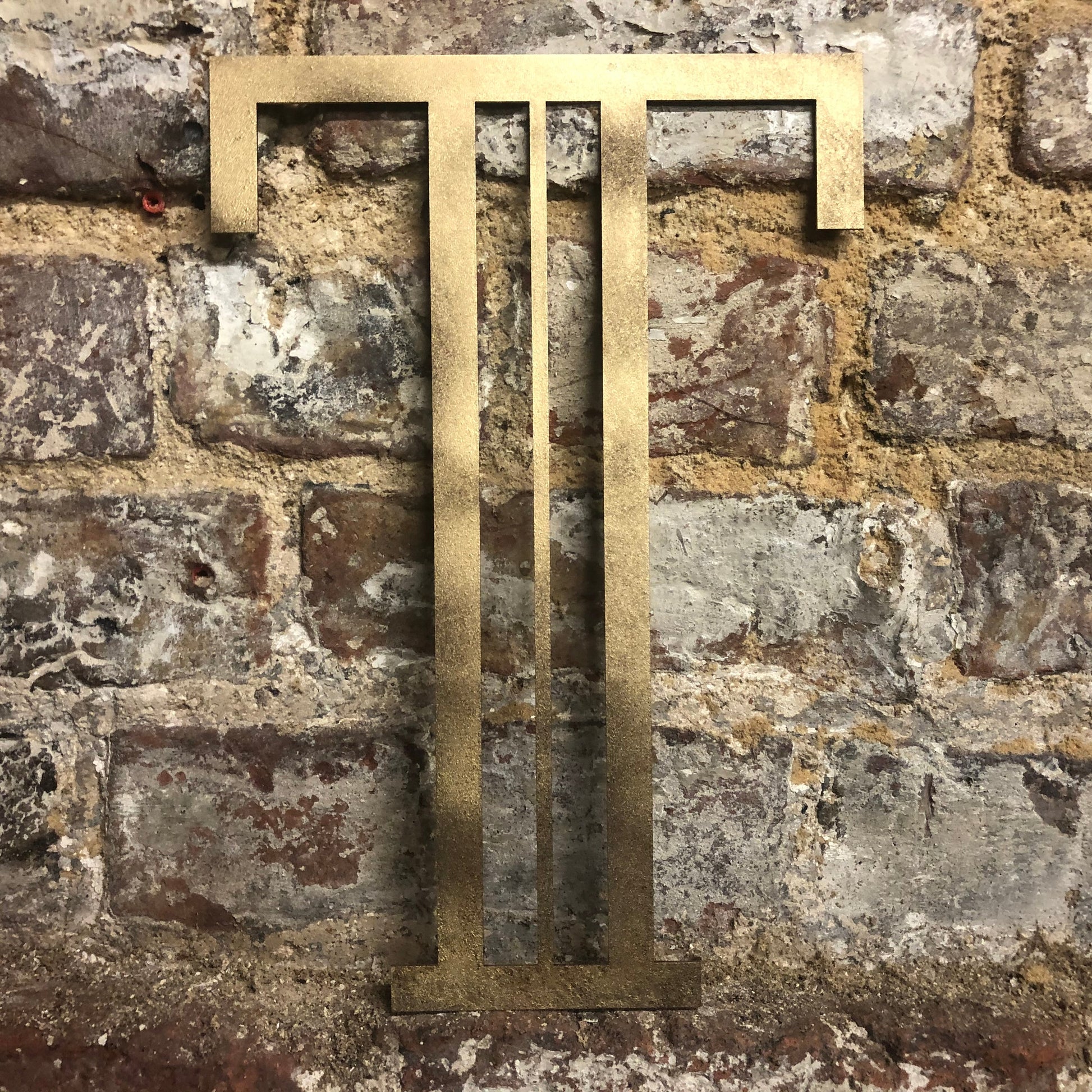 Gold Distressed 5" or 12" Art Deco Lettering A-Z 0-9