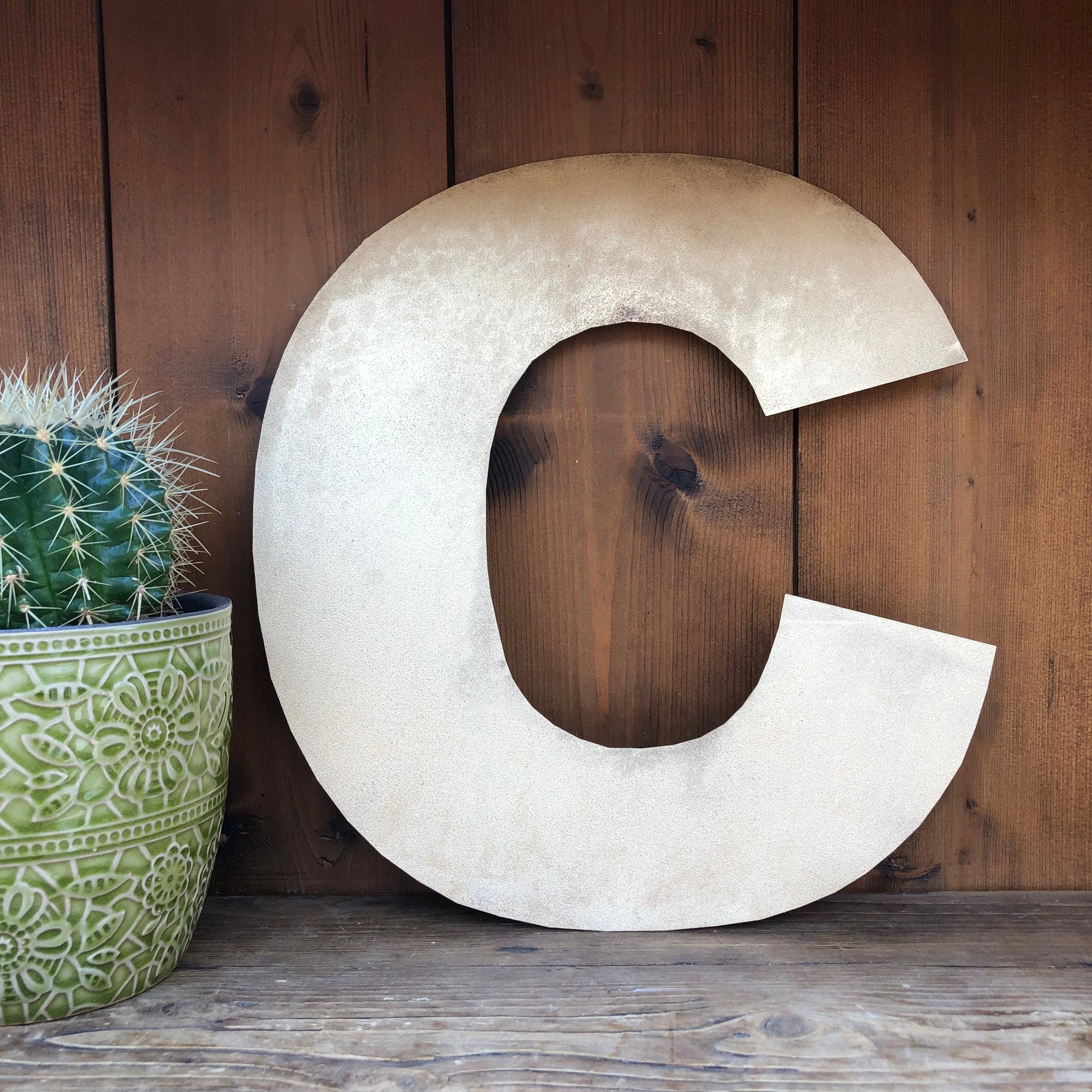 12" and 5" Gold Fat Font Metal Letters.