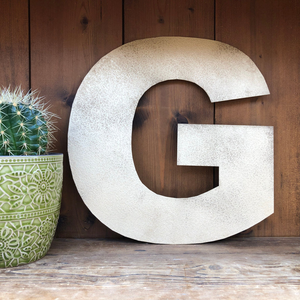 12" and 5" Gold Fat Font Metal Letters.