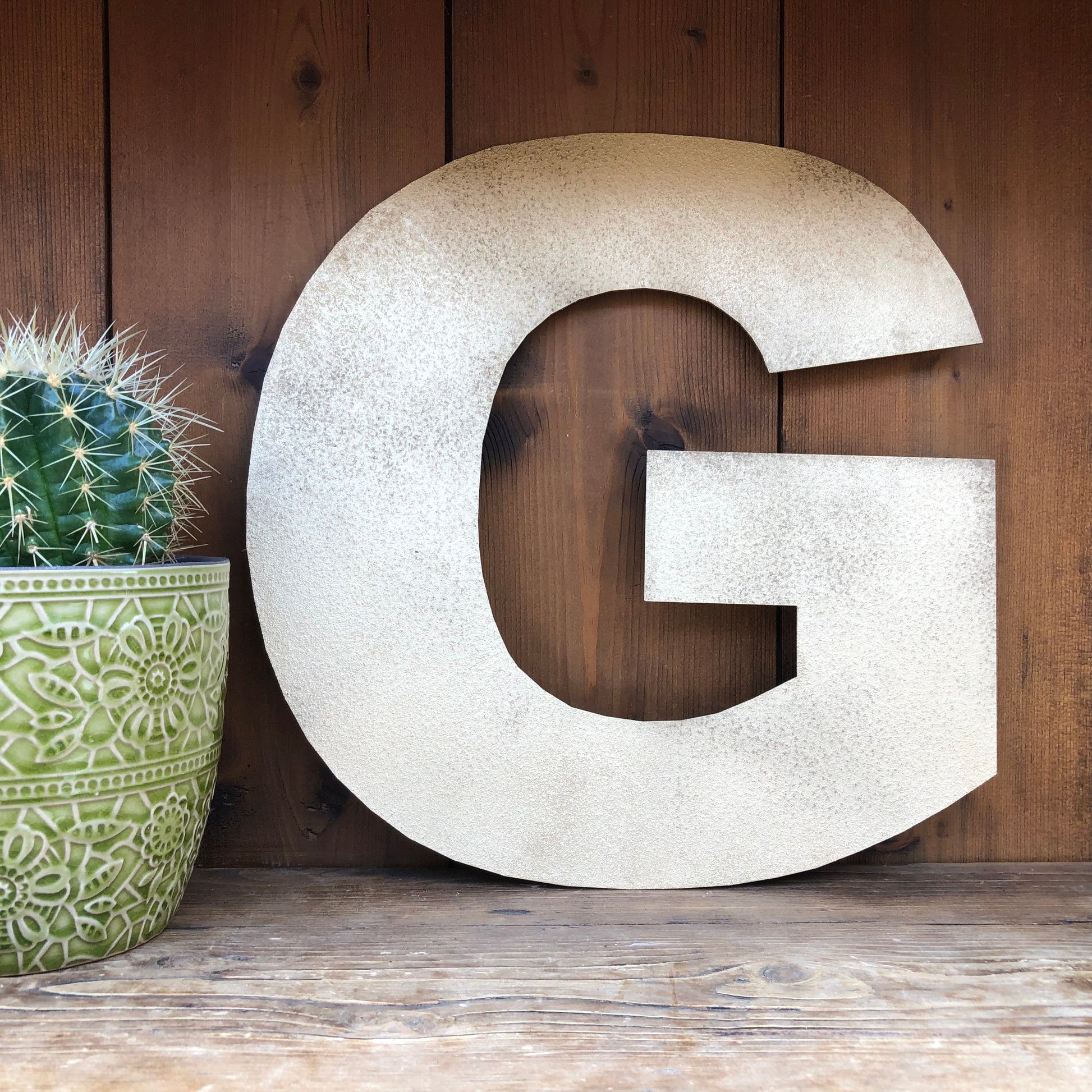 12" and 5" Gold Fat Font Metal Letters.