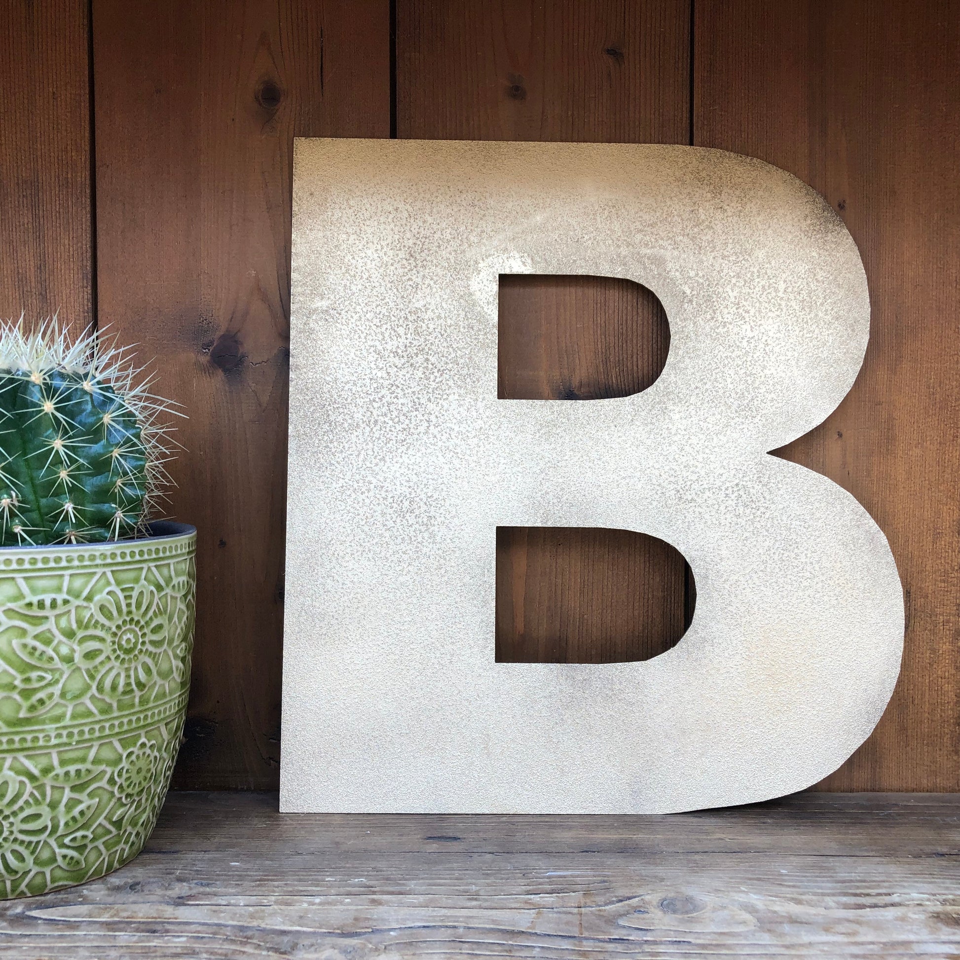 12" and 5" Gold Fat Font Metal Letters.