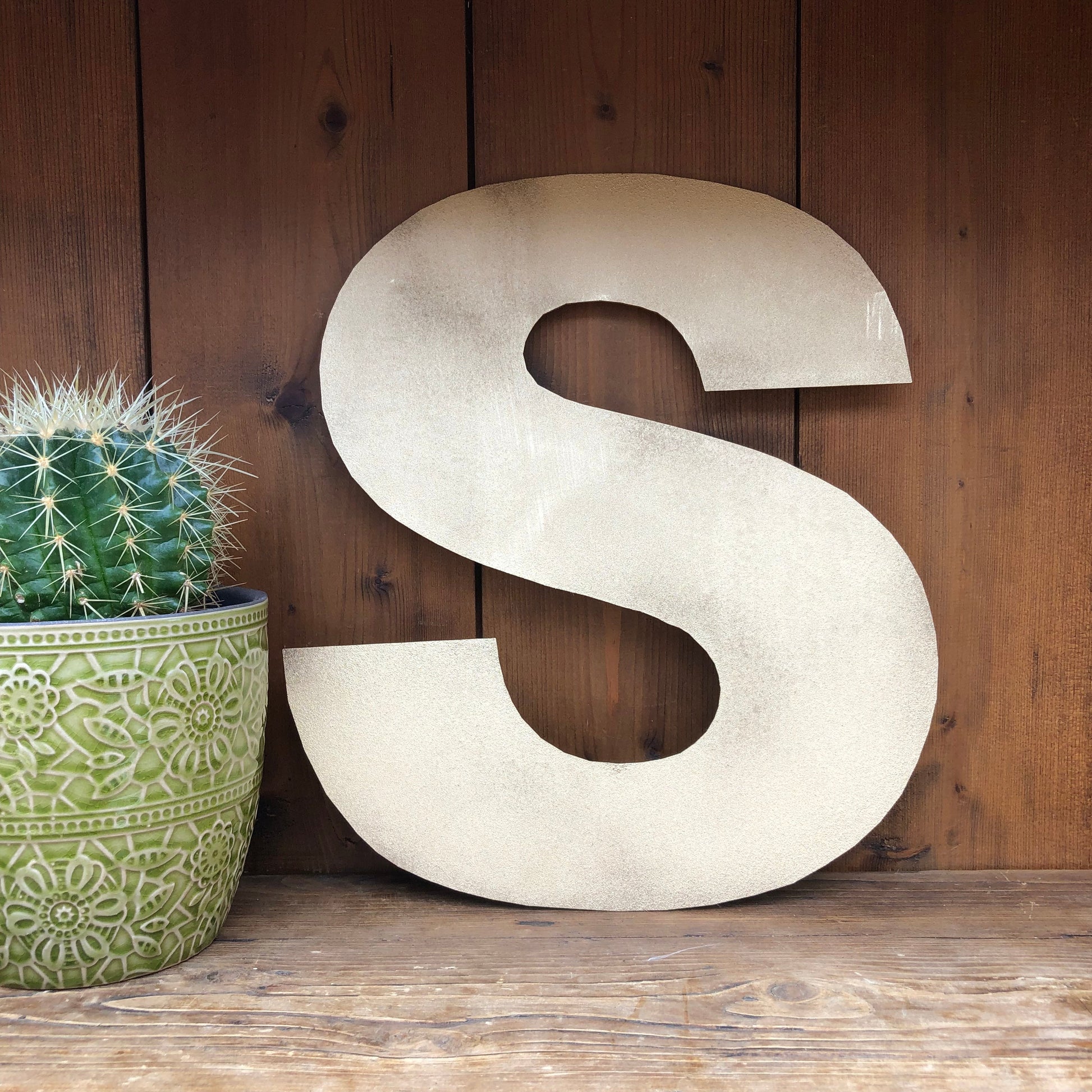 12" and 5" Gold Fat Font Metal Letters.