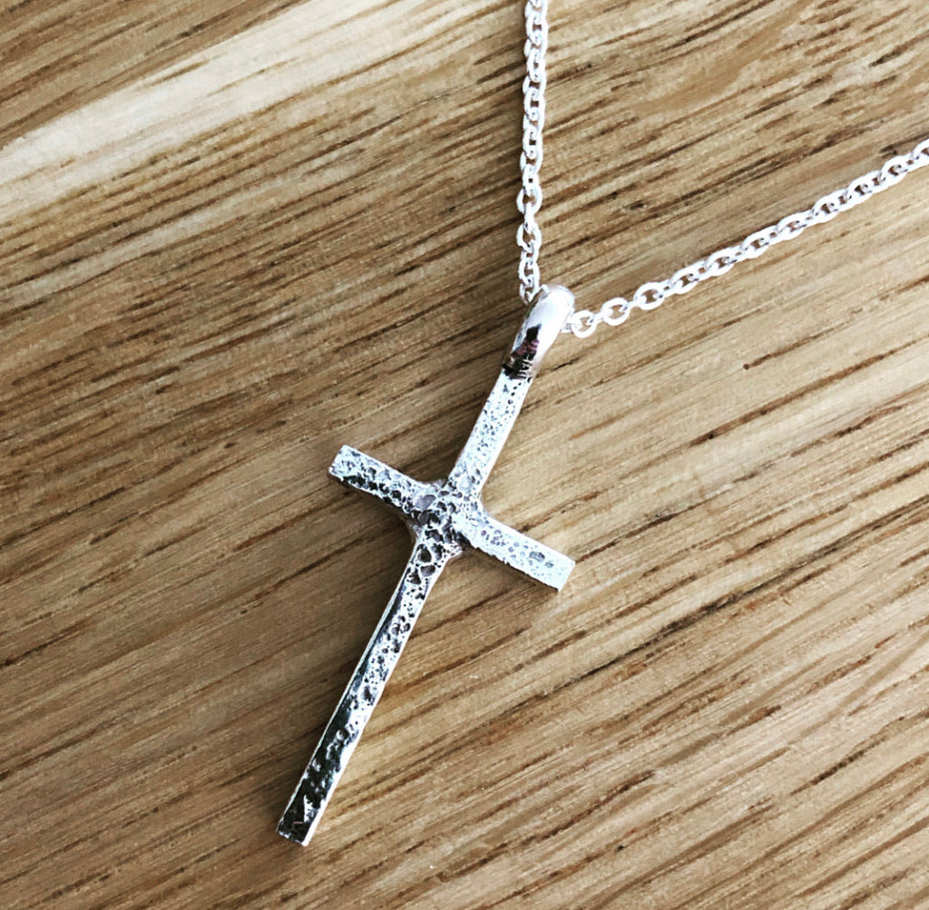 Handmade Sterling Silver Cross Necklace