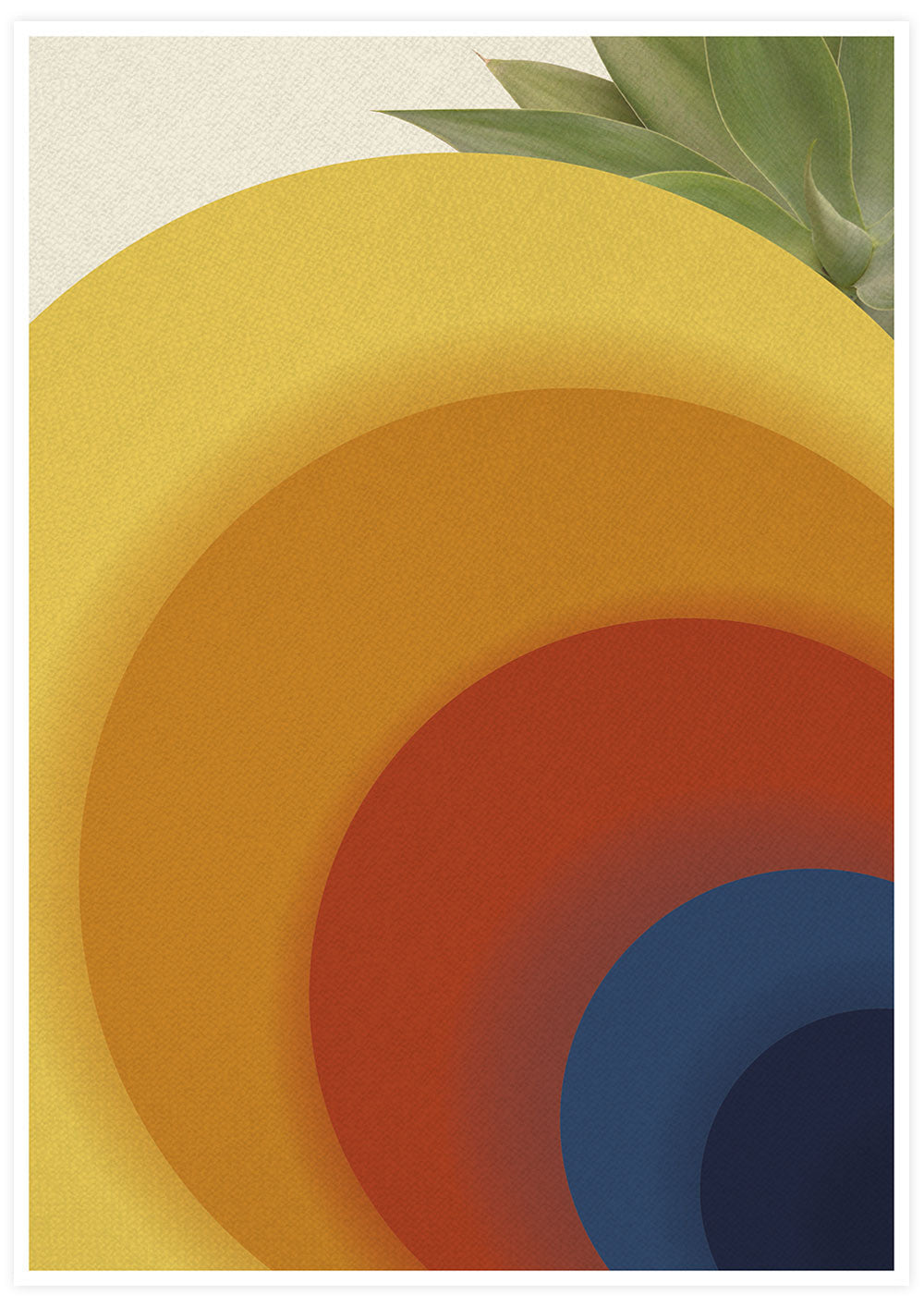 Retro Circles Abstract Print