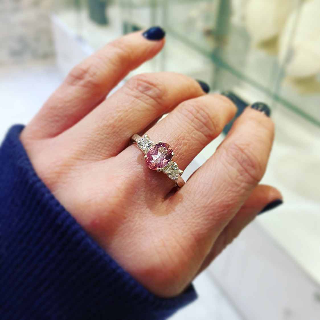 Pink Princess Sterling Silver Ring