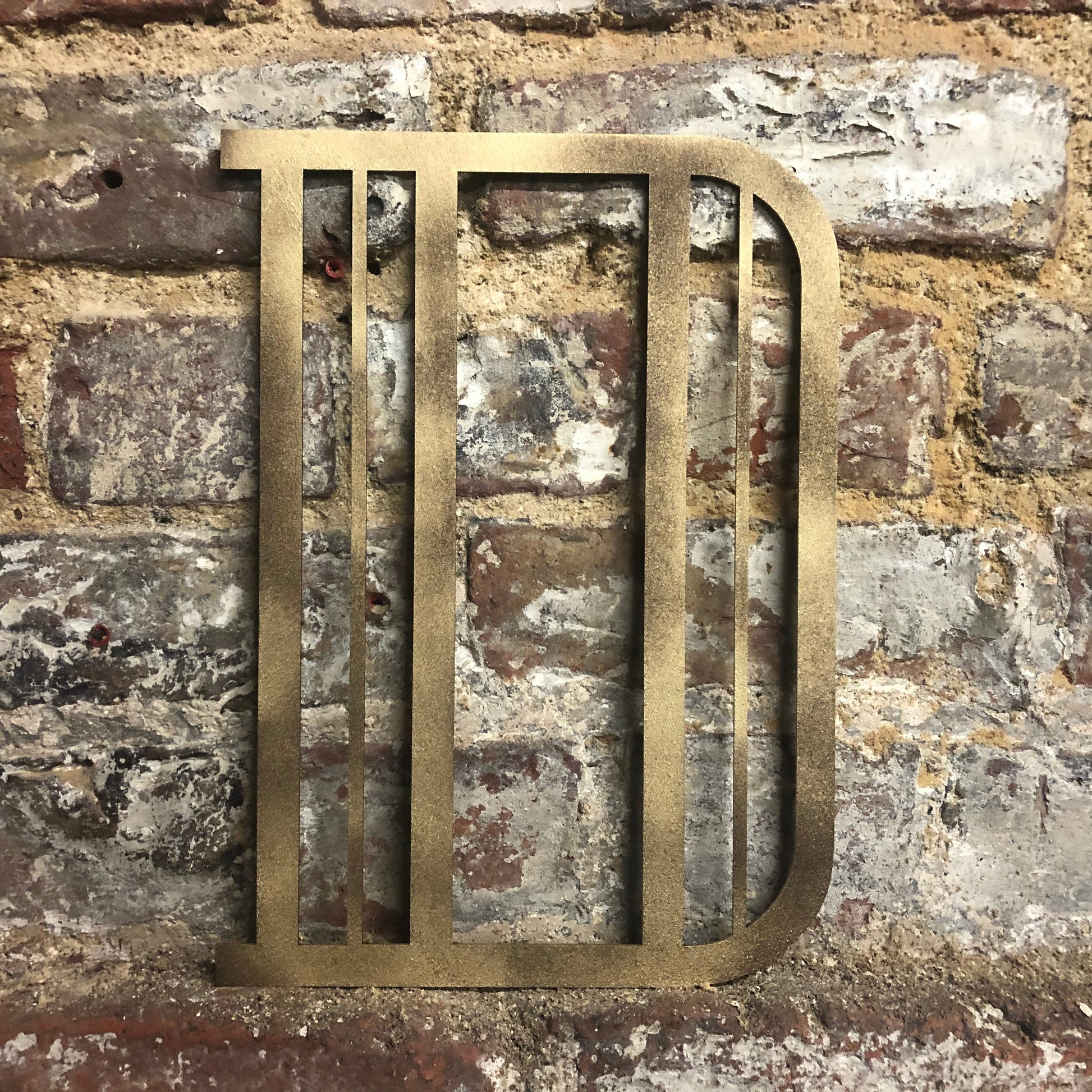 Gold Distressed 5" or 12" Art Deco Lettering A-Z 0-9